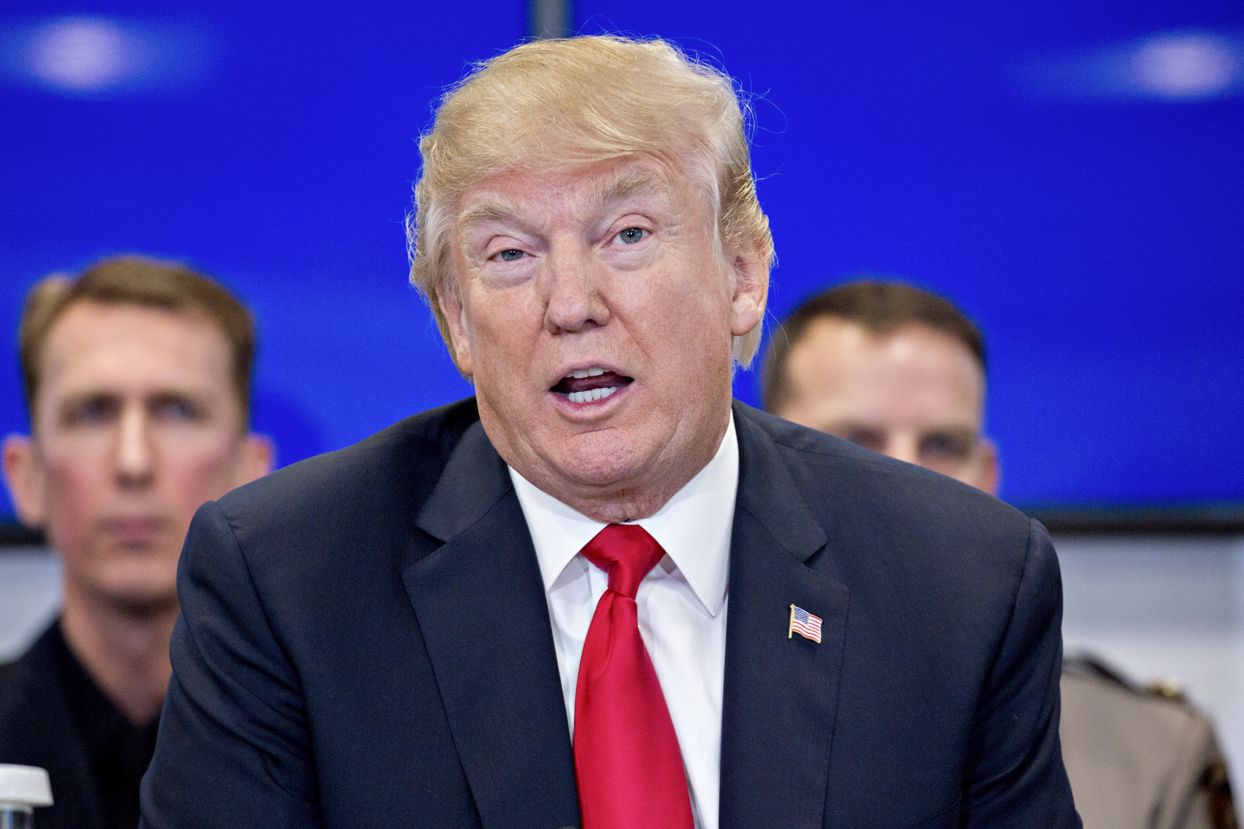 President Trump Visits The Customs And Border Protection National Targeting Center