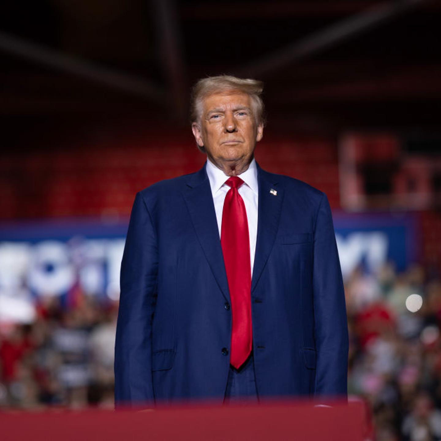 Donald Trump Holds Campaign Rally In Saginaw, Michigan