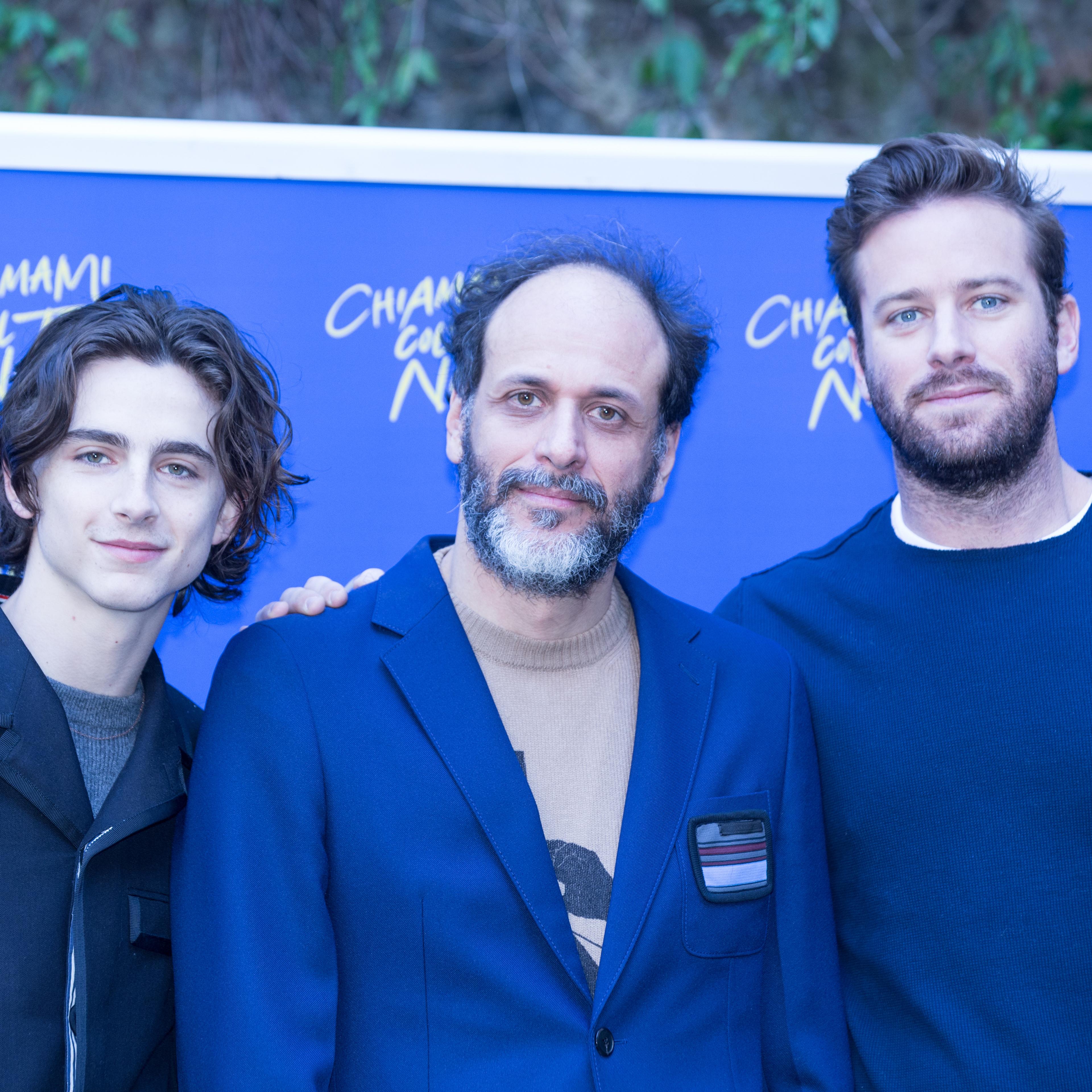 Italian director Luca Guadagnino with american actors Armie