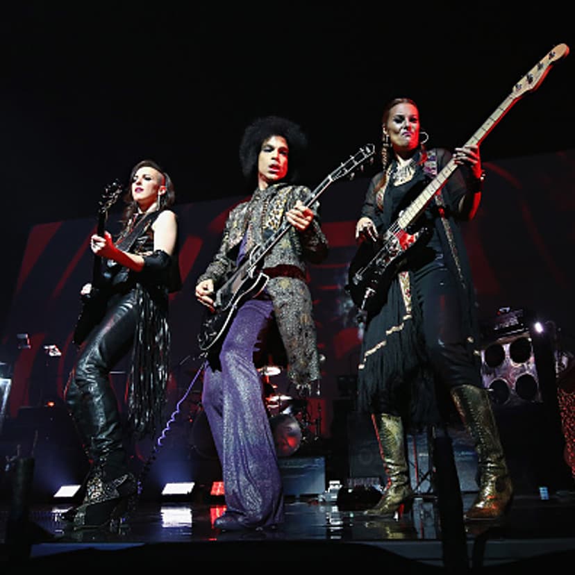 Prince performs onstage with 3RDEYEGIRL during his "HitnRun" tour in Montreal, Canada on May 23, 2015.