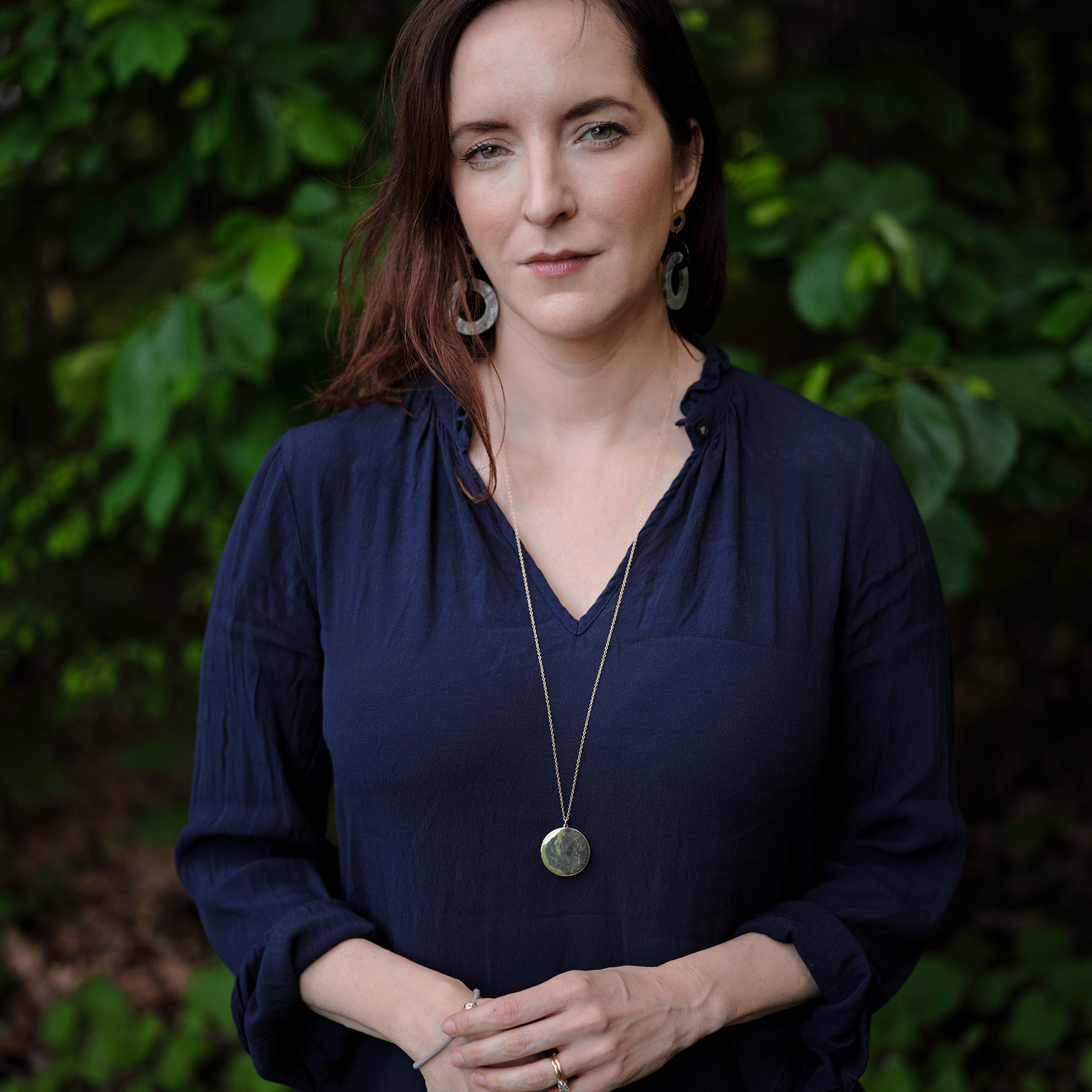Author Rebecca Makkai photographed at her lake cottage.