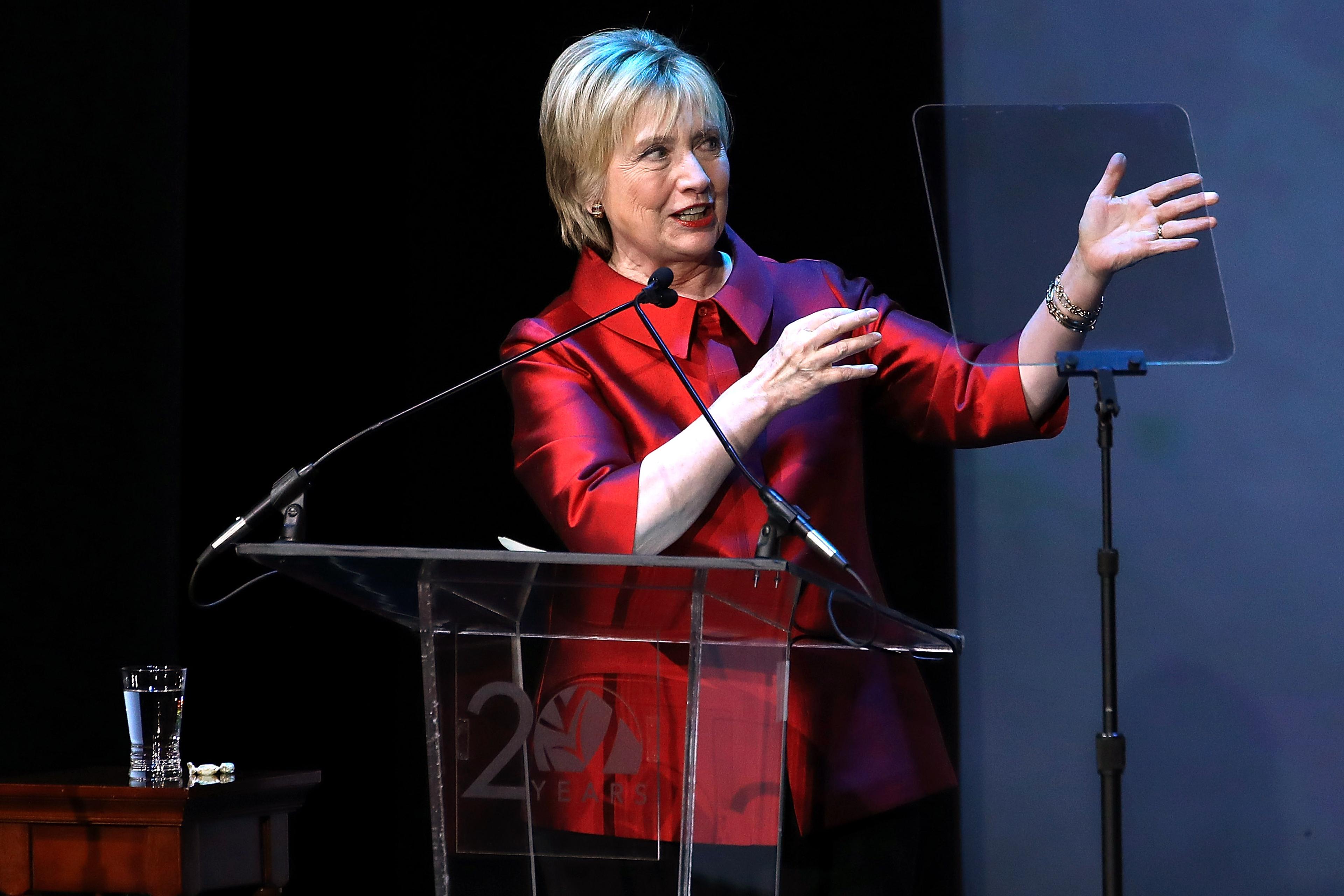 Hillary Clinton Speaks At Vital Voices Global Leadership Awards At The Kennedy Center In Washington, DC