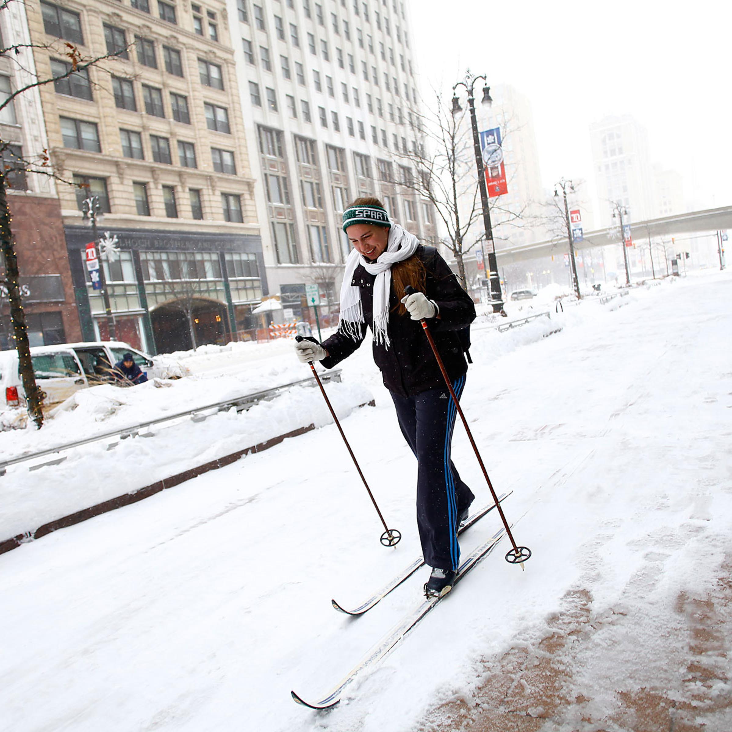 Detroit Deals With Heavy Snow And Bitter Cold