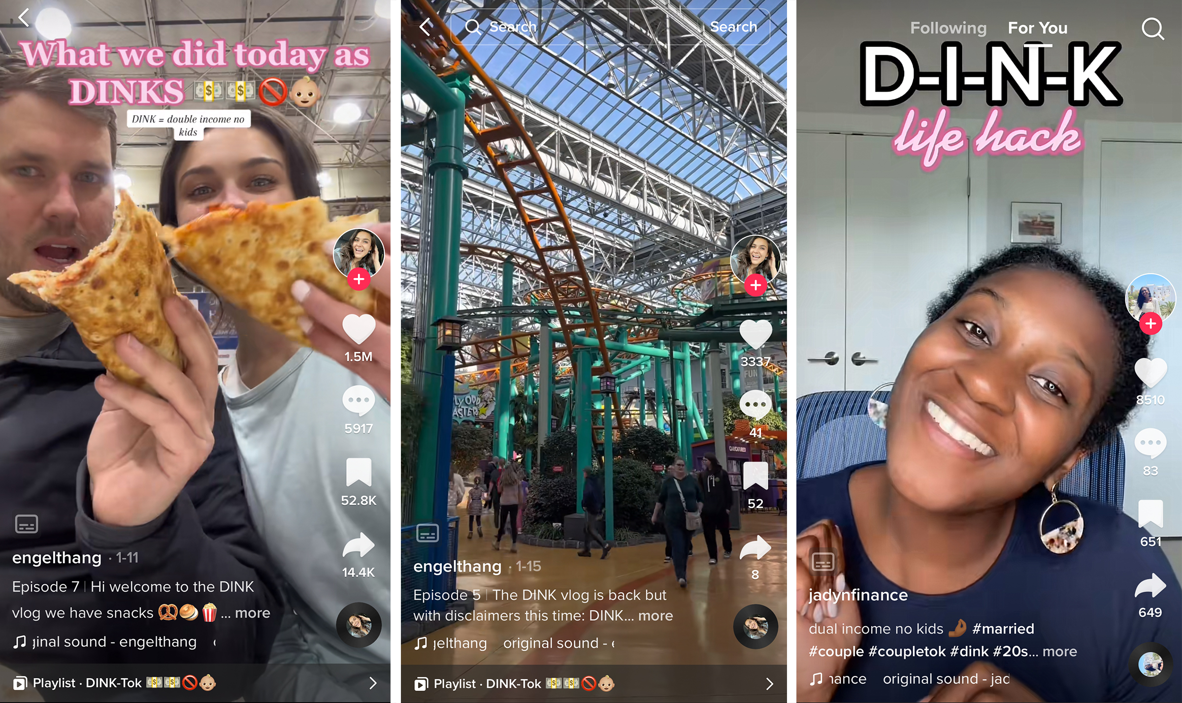 Videos about DINKs are trending on TikTok.
