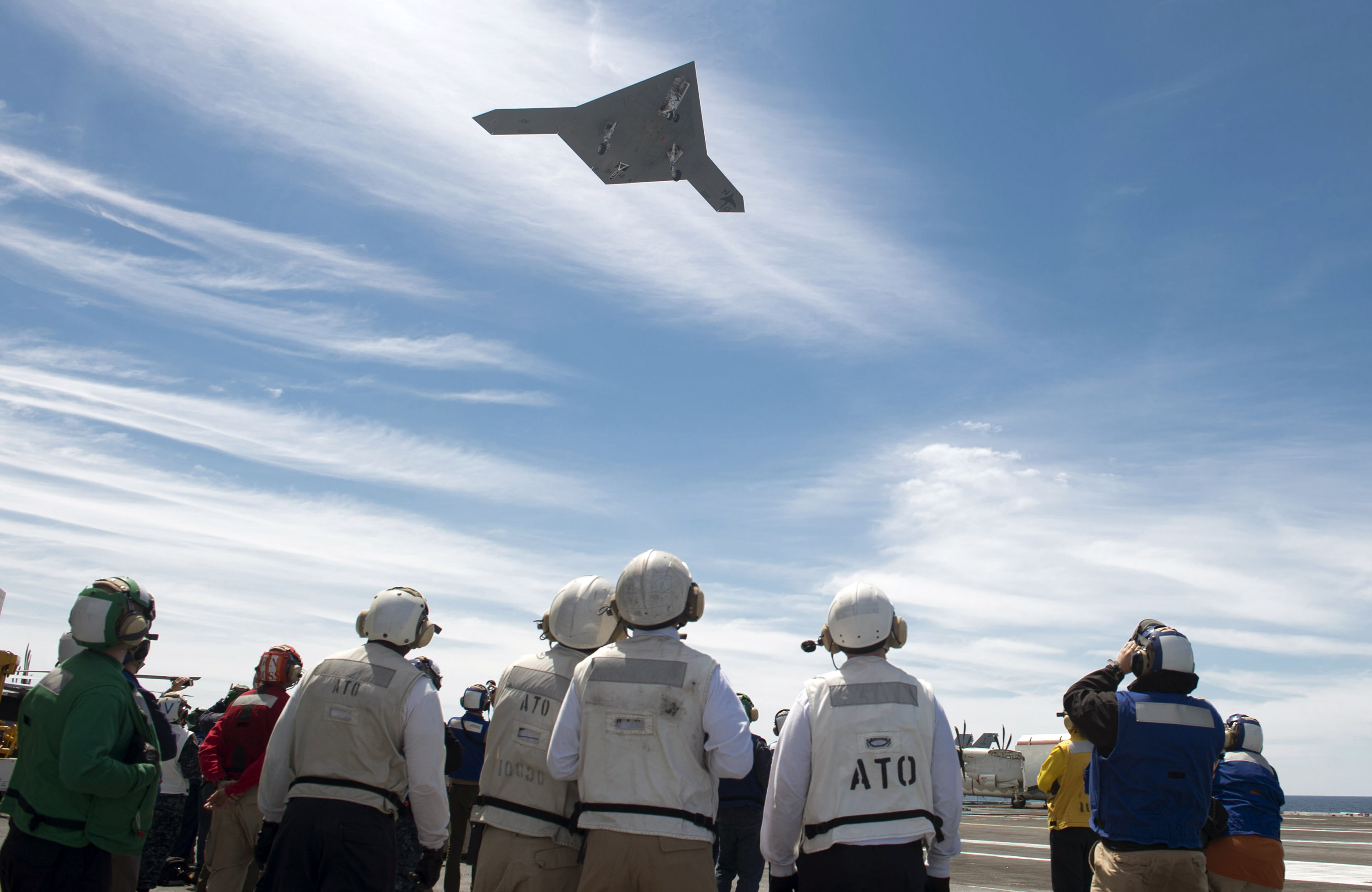 Navy Launches First Drone From Aircraft Carrier