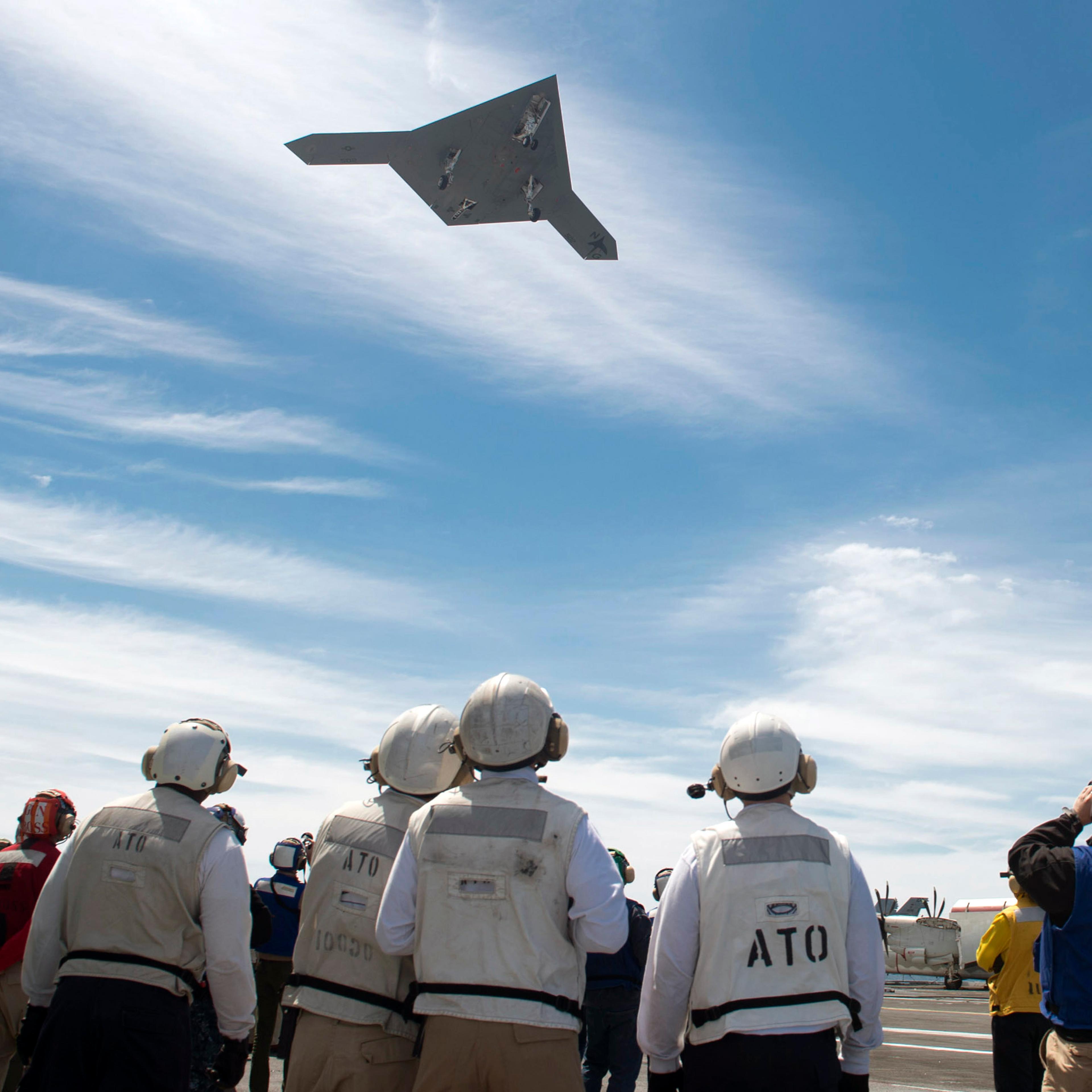 Navy Launches First Drone From Aircraft Carrier