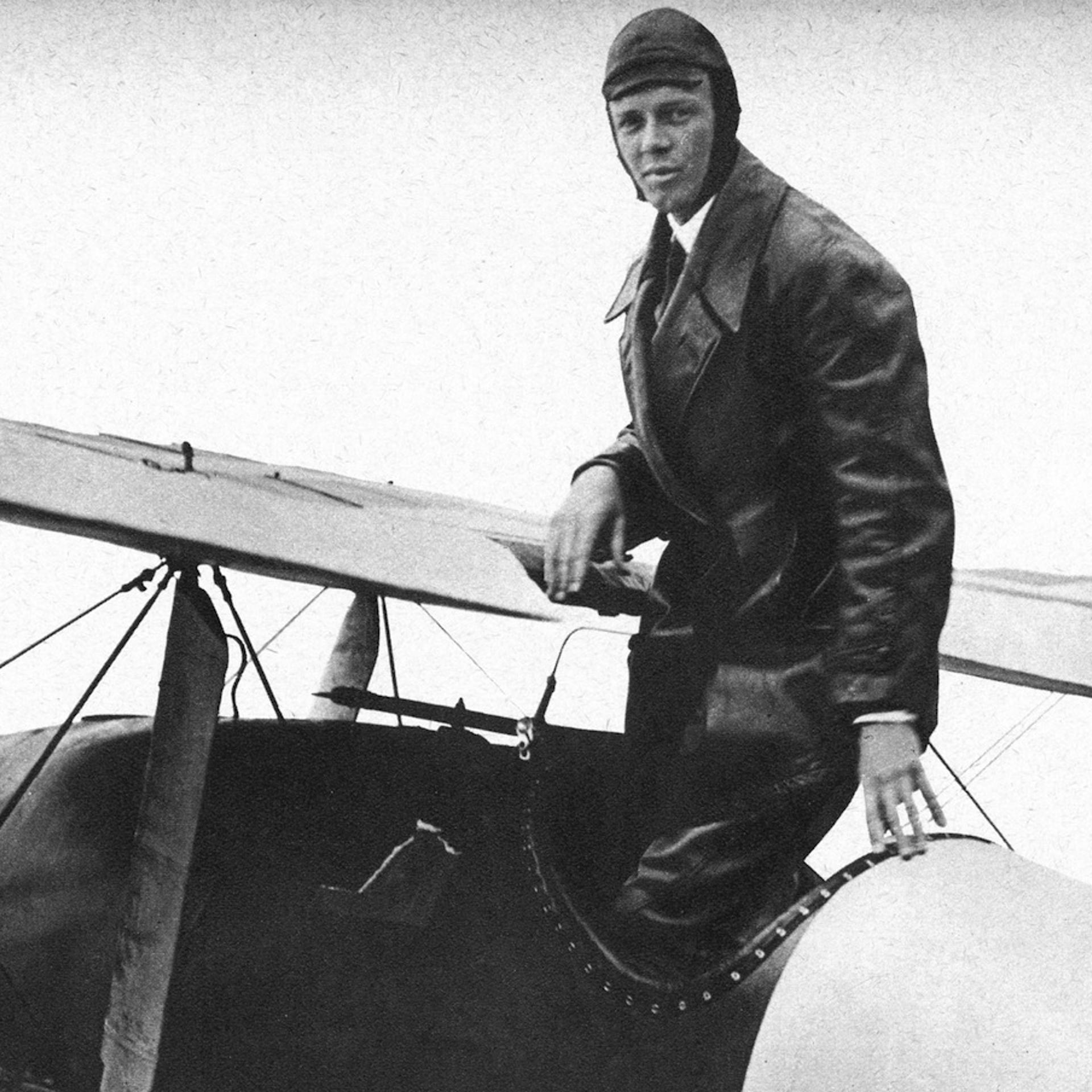 Charles Lindbergh, record breaking aviator, 1927.