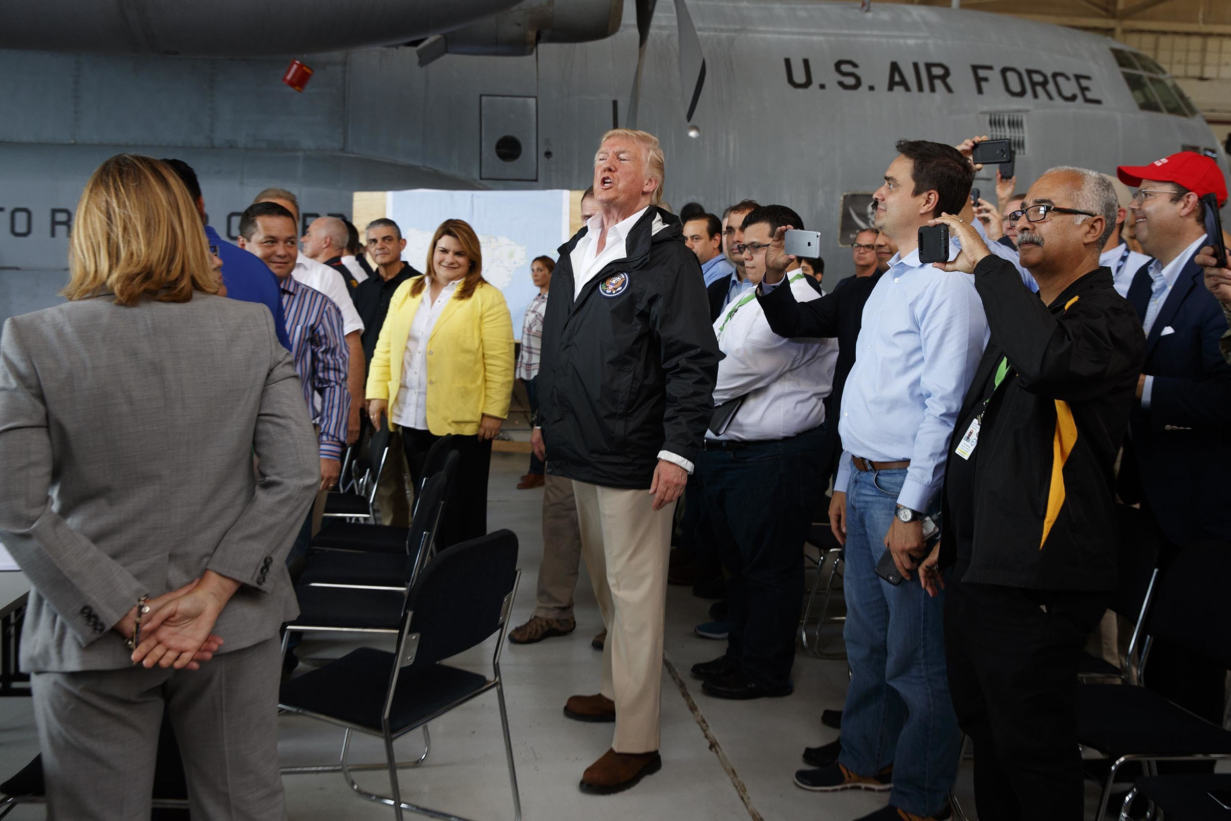Trump, San Juan, Puerto Rico - 03 Oct 2017