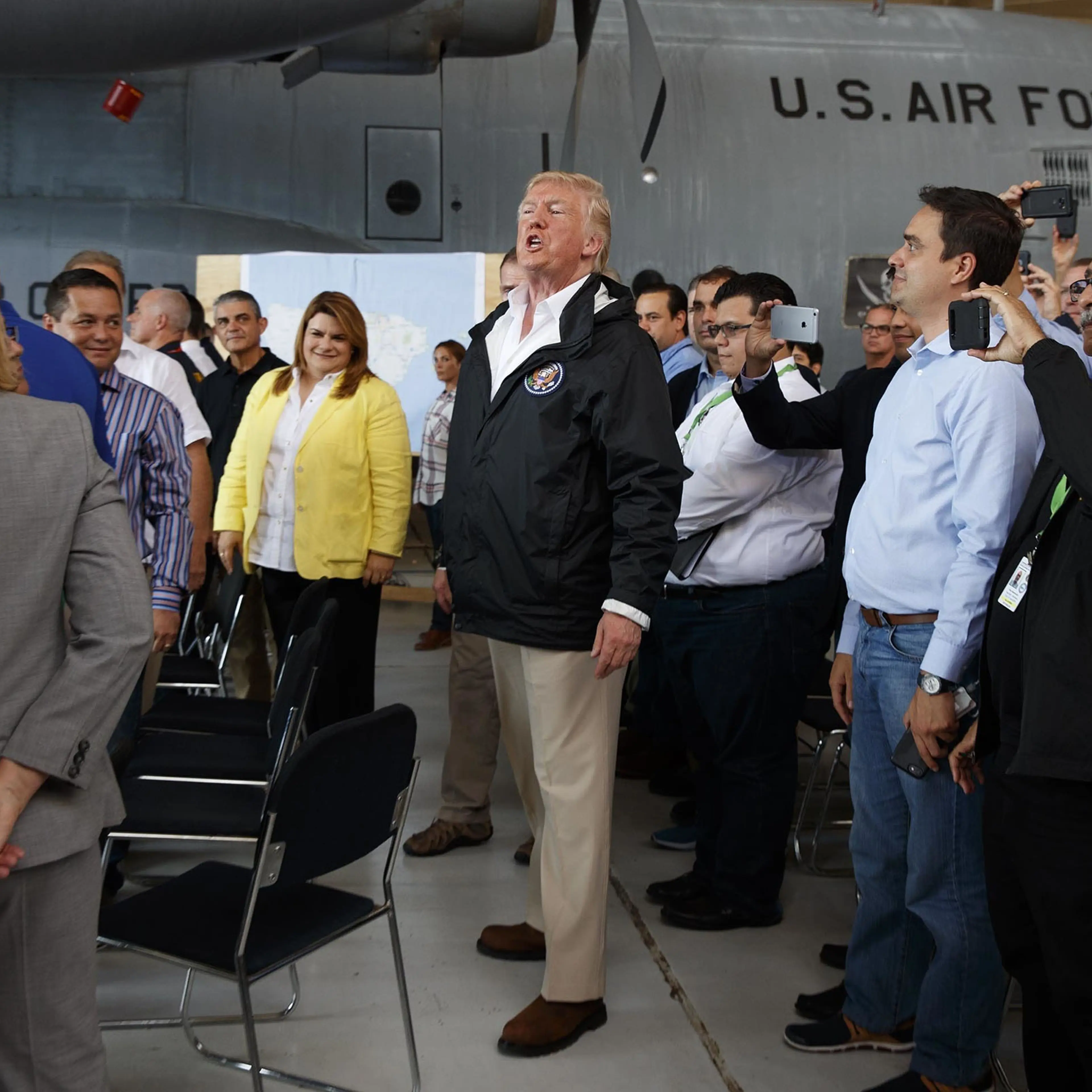 Trump, San Juan, Puerto Rico - 03 Oct 2017