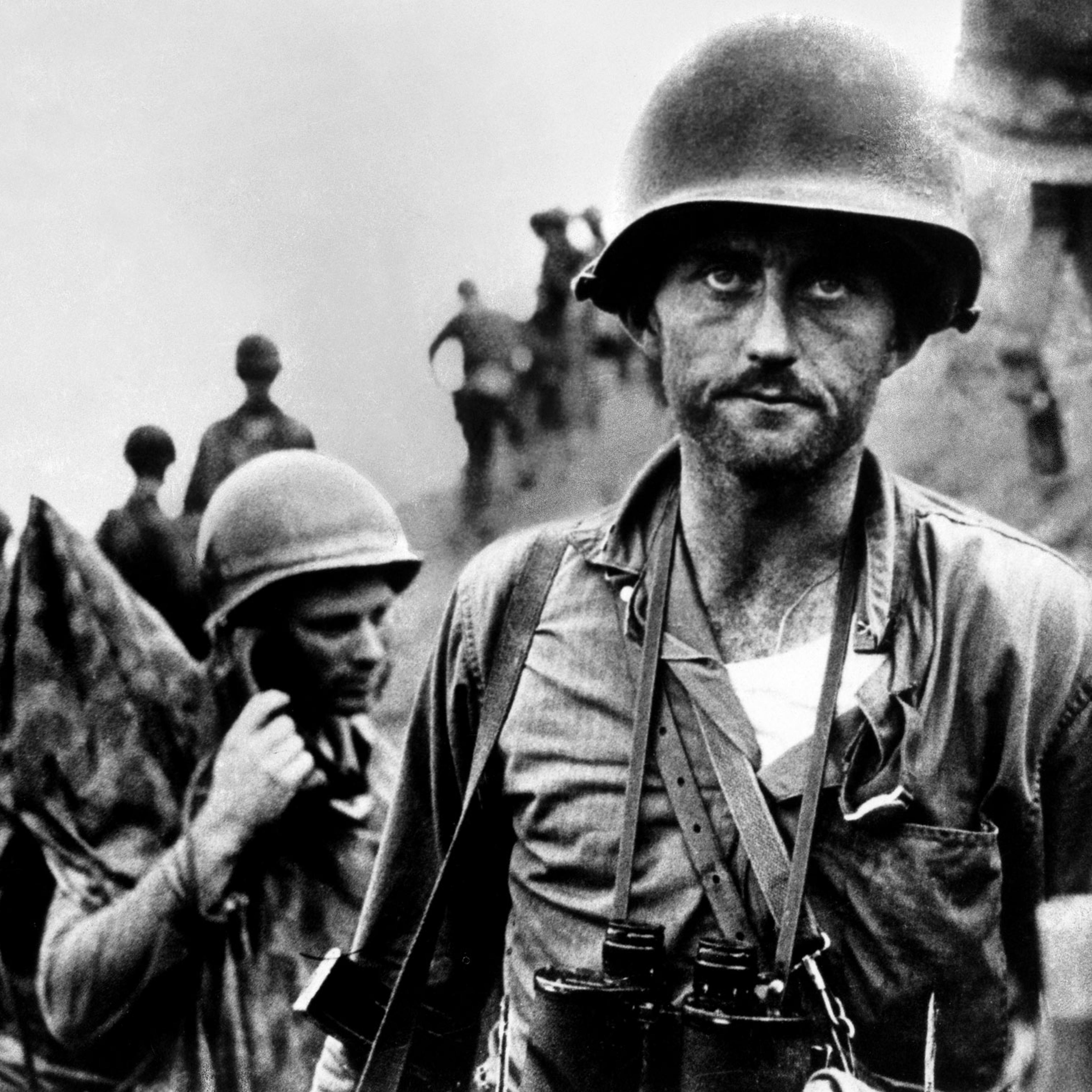 Marine Capt. Francis "Ike" Fenton ponders his fate and the fate of his men after being told that his company is nearly out of ammunition, Korea, 1950.