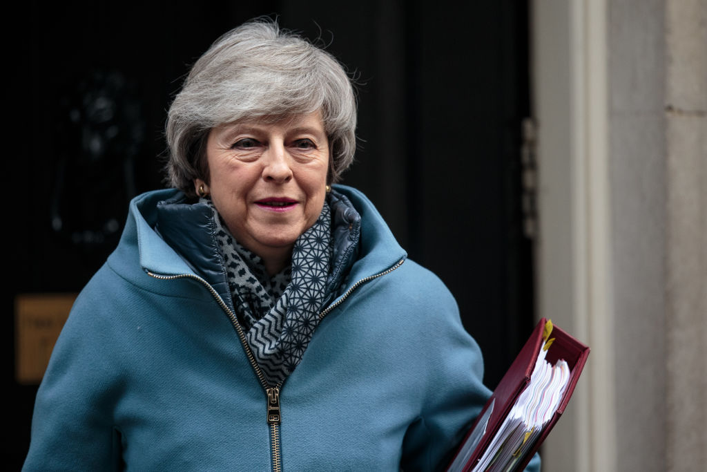 Theresa May Leaves For Prime Minister's Questions