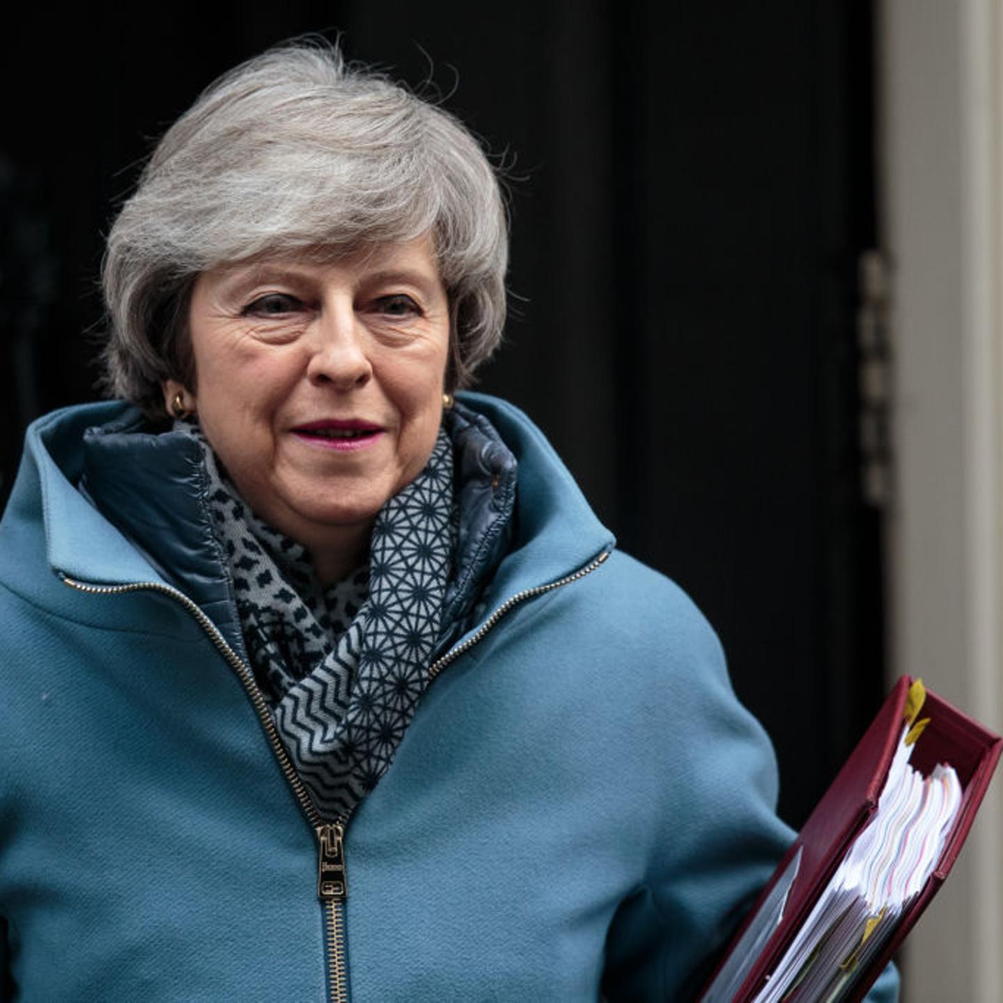 Theresa May Leaves For Prime Minister's Questions