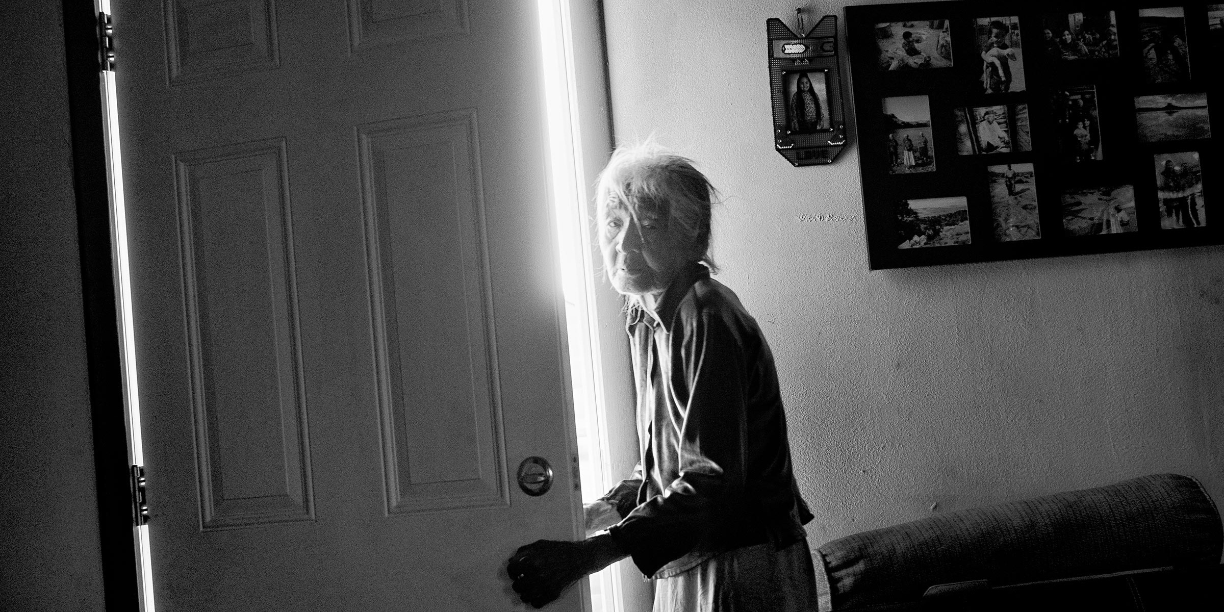 Gap, Ariz. | Nellie Yellowhorse, 90, at her family’s ranch home in the Navajo Nation; she lives with her two elderly sisters in the house, which has no running water