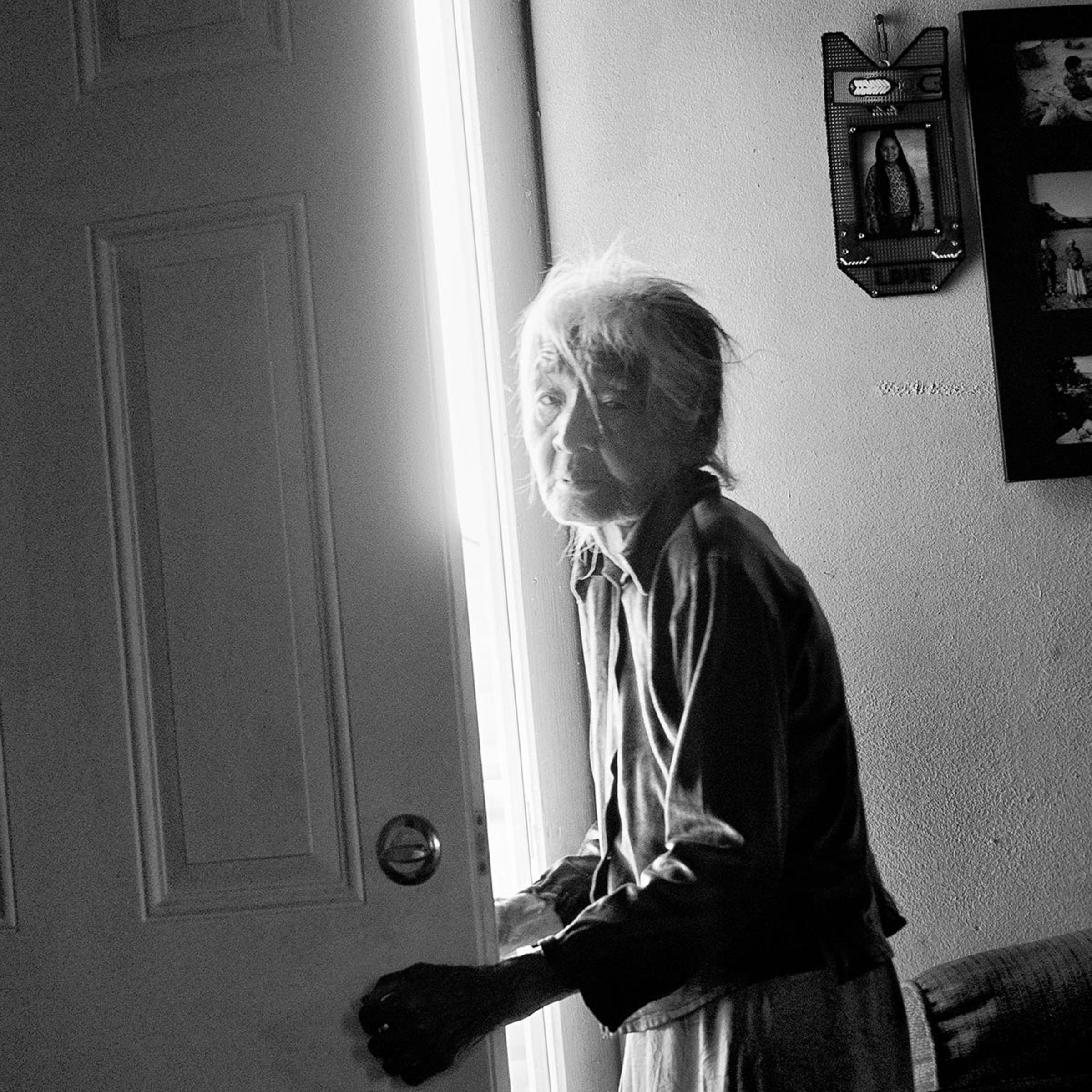 Gap, Ariz. | Nellie Yellowhorse, 90, at her family’s ranch home in the Navajo Nation; she lives with her two elderly sisters in the house, which has no running water
