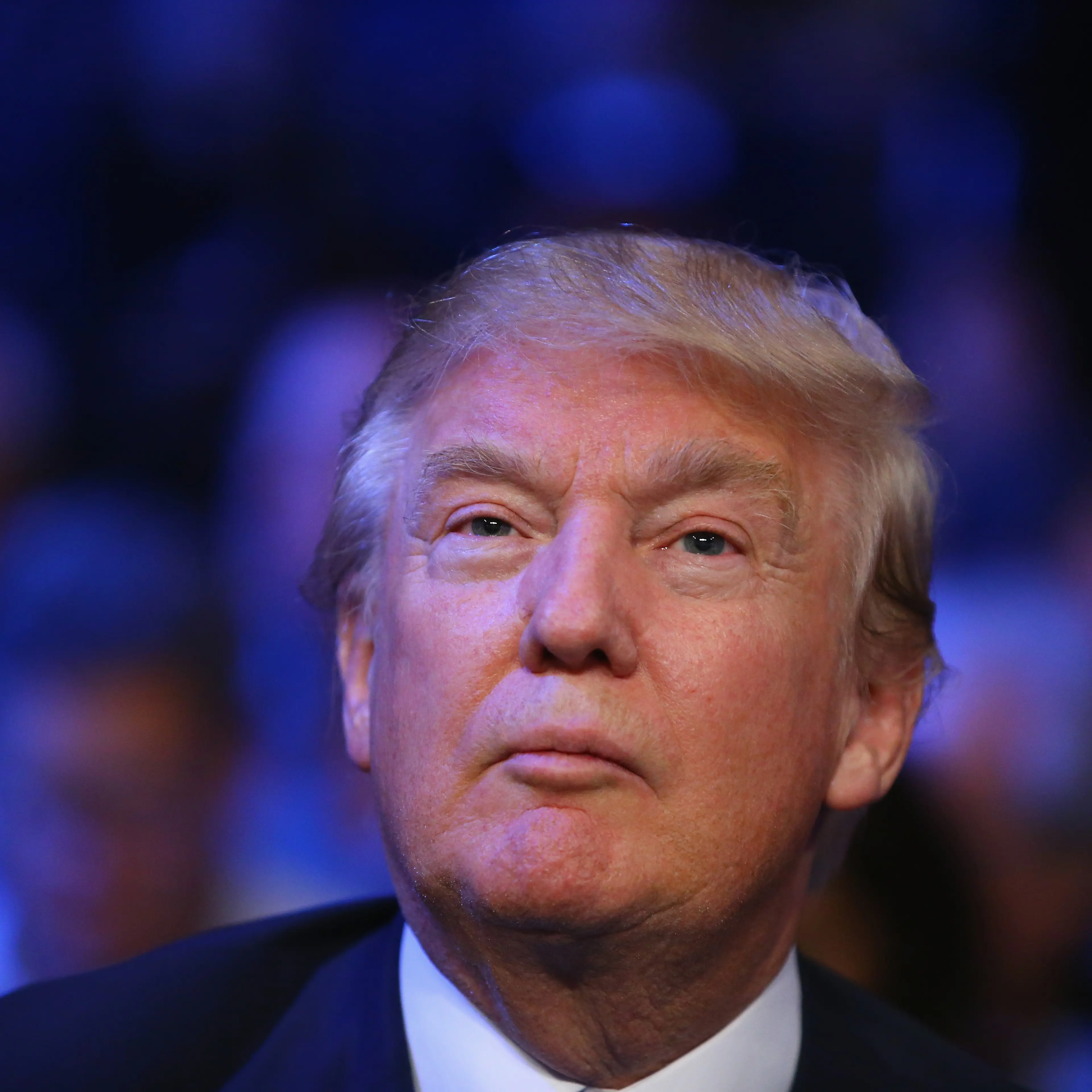 Presidential candidate Donald Trump attends the fight between Gennady Golovkin against David Lemieux for their WBA/WBC interim/IBF middleweight title unification bout at Madison Square Garden on Oct. 17, 2015 in New York City.
