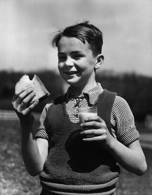 Boy Eating Sandwich