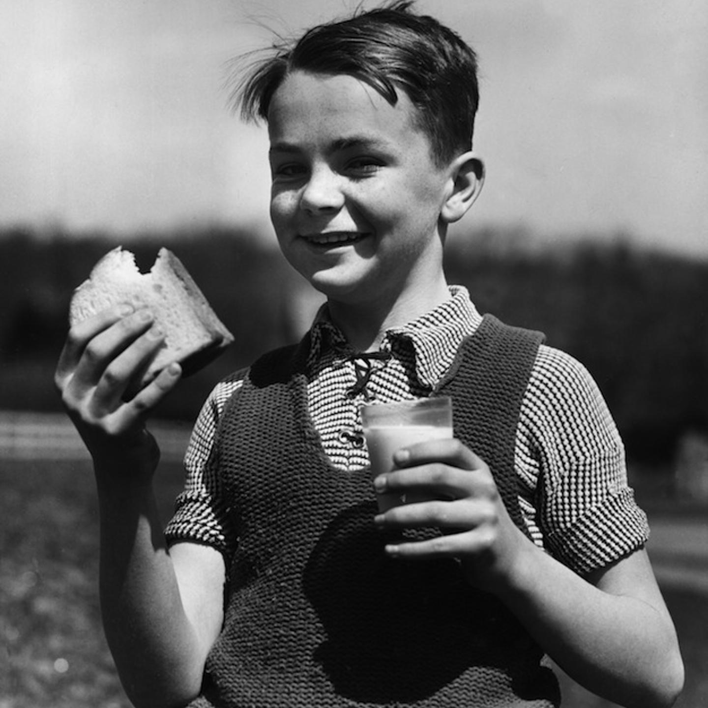 Boy Eating Sandwich