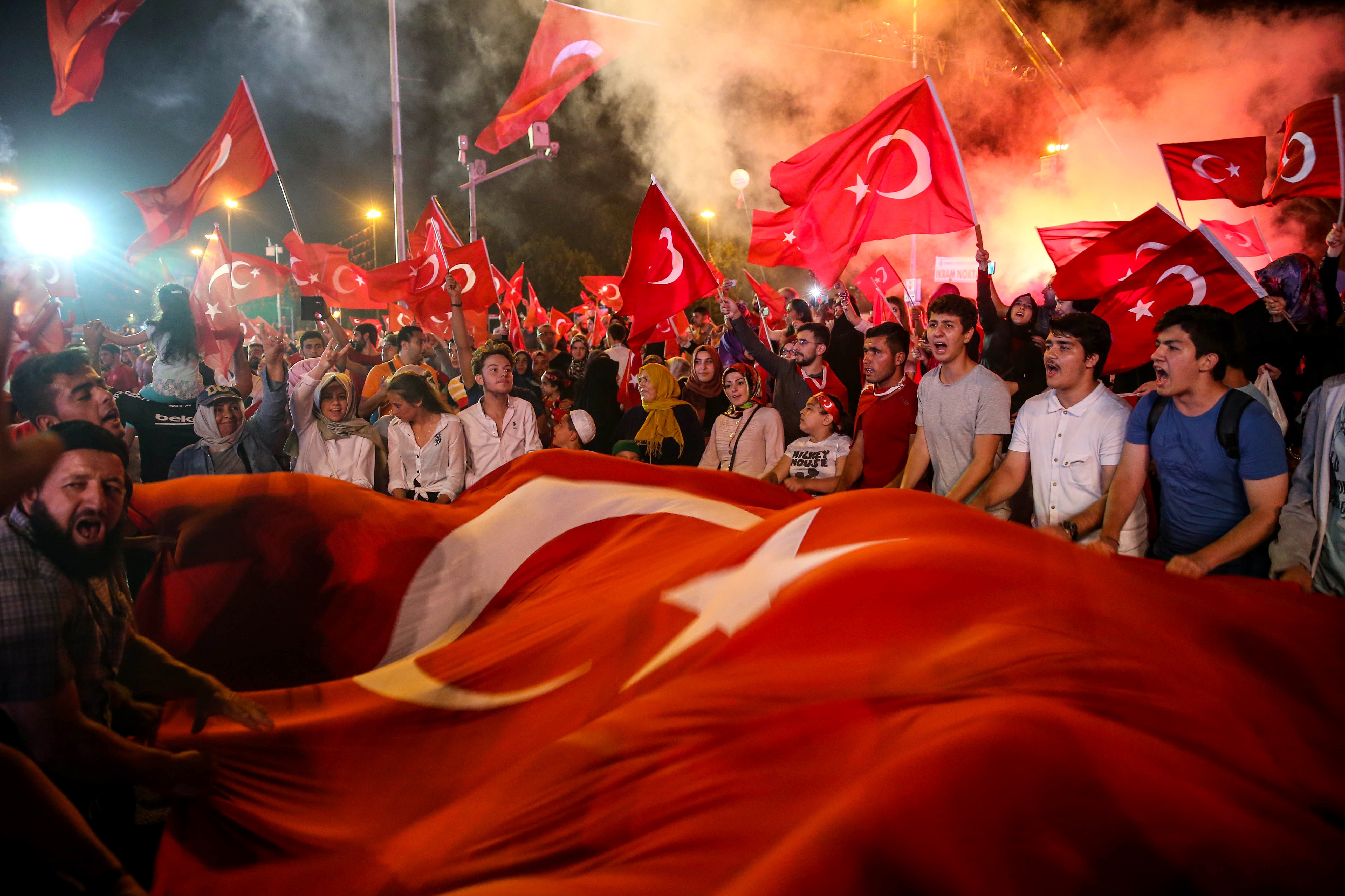 Turkey stand against failed military coup attempt