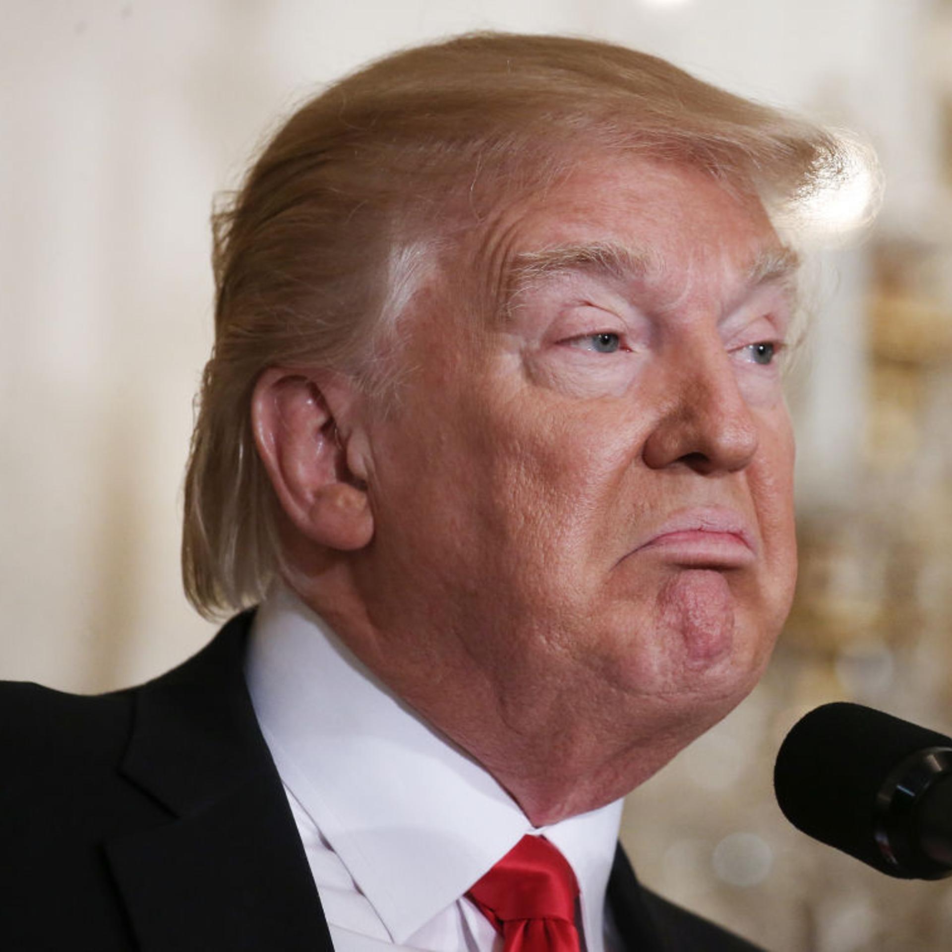 President Donald Trump stands during a news conference at the White House on Feb. 16, 2017 in Washington, DC.