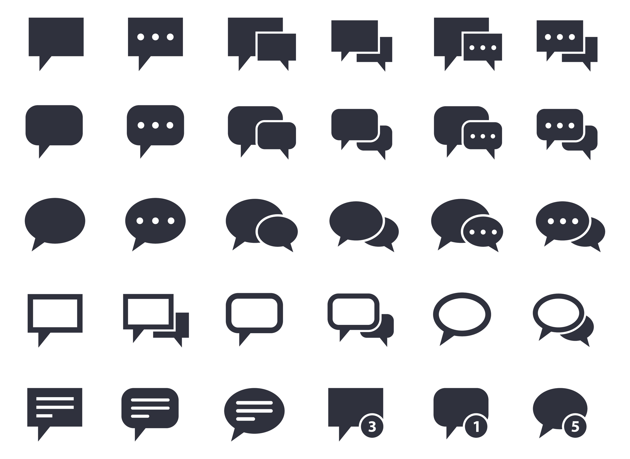 speech bubble icons