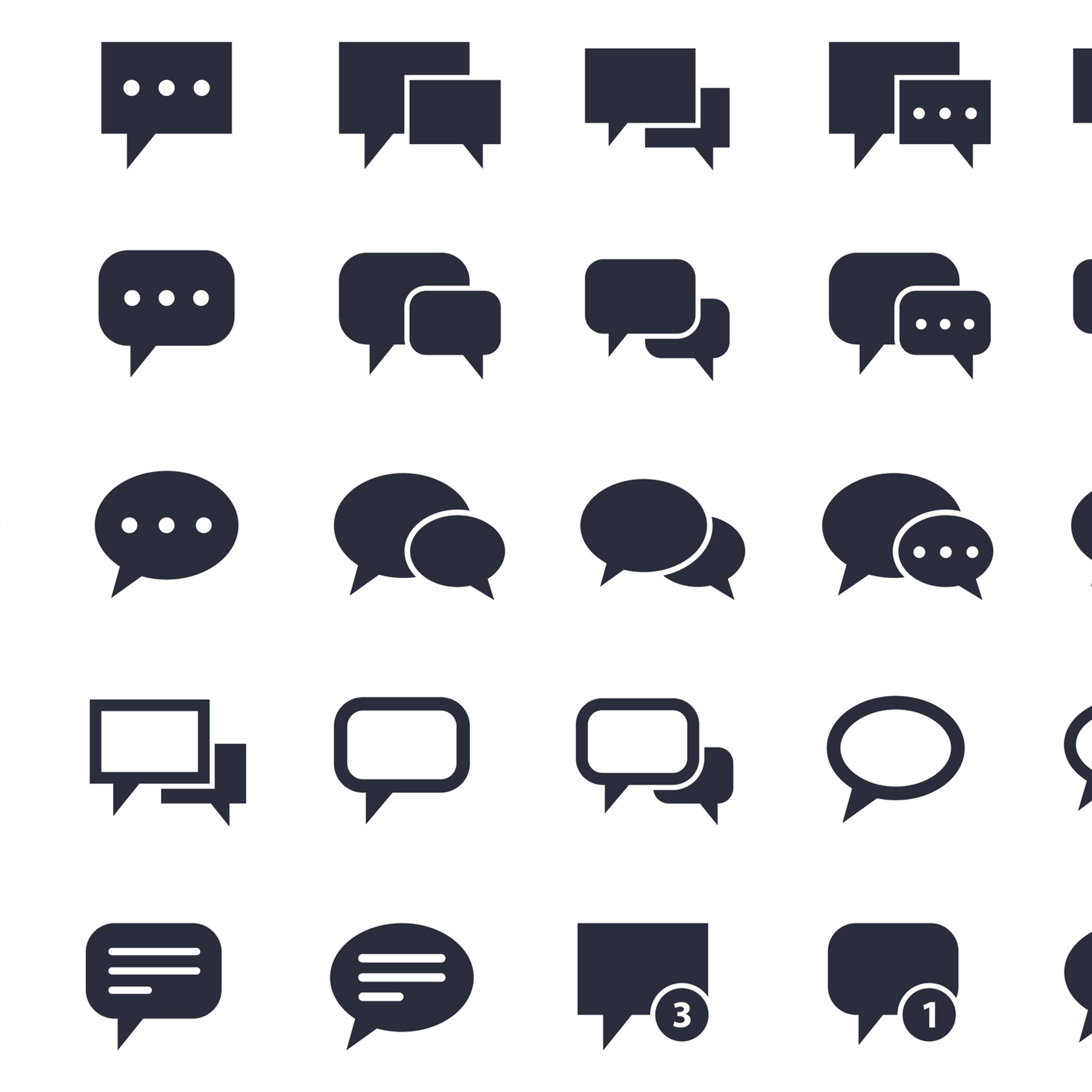 speech bubble icons