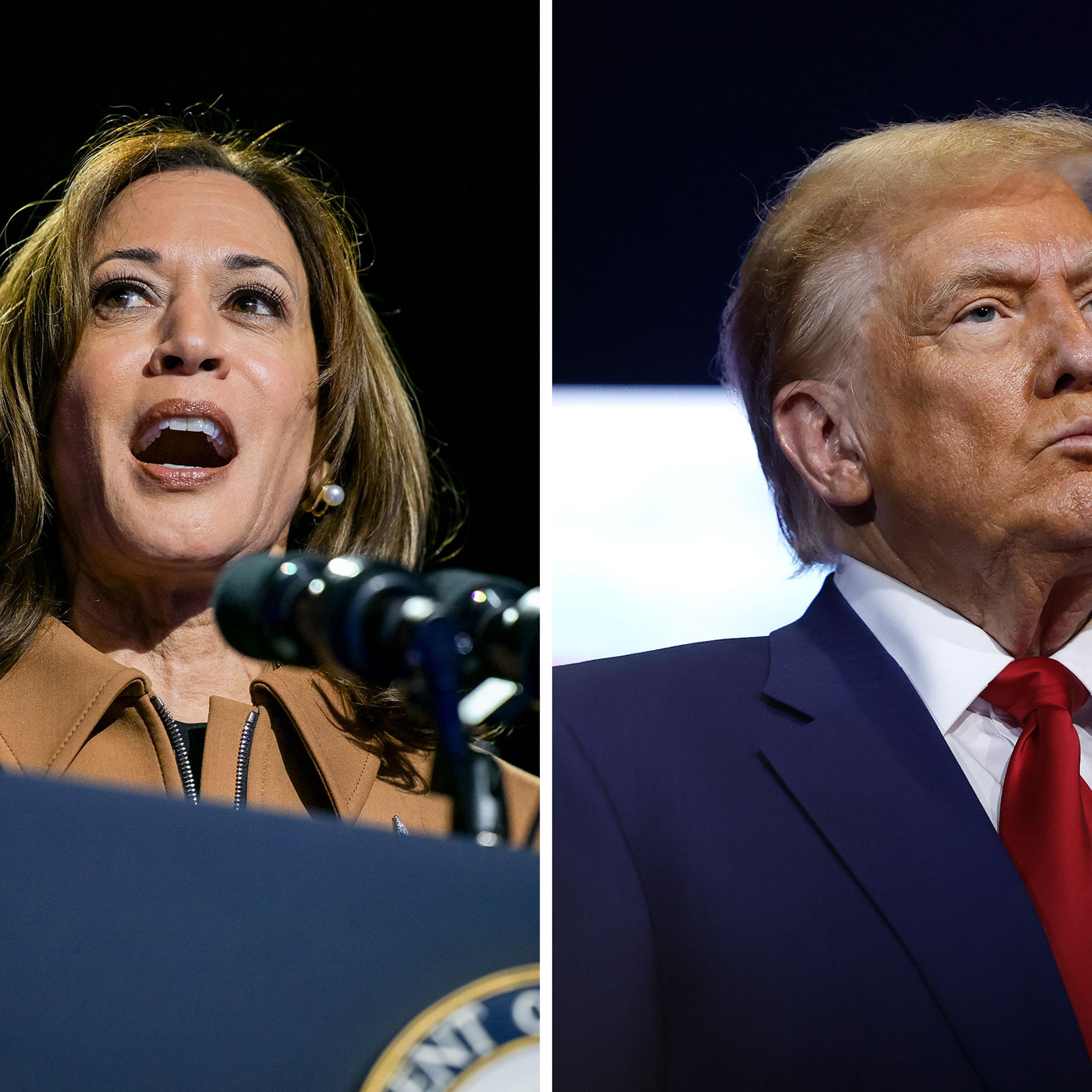 Kamala Harris in Kalamazoo, Mich., Oct. 26; Donald Trump in Zebulon, Ga., Oct. 23