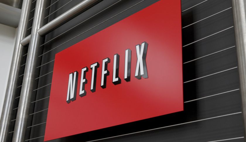 The Netflix company logo is seen at Netf