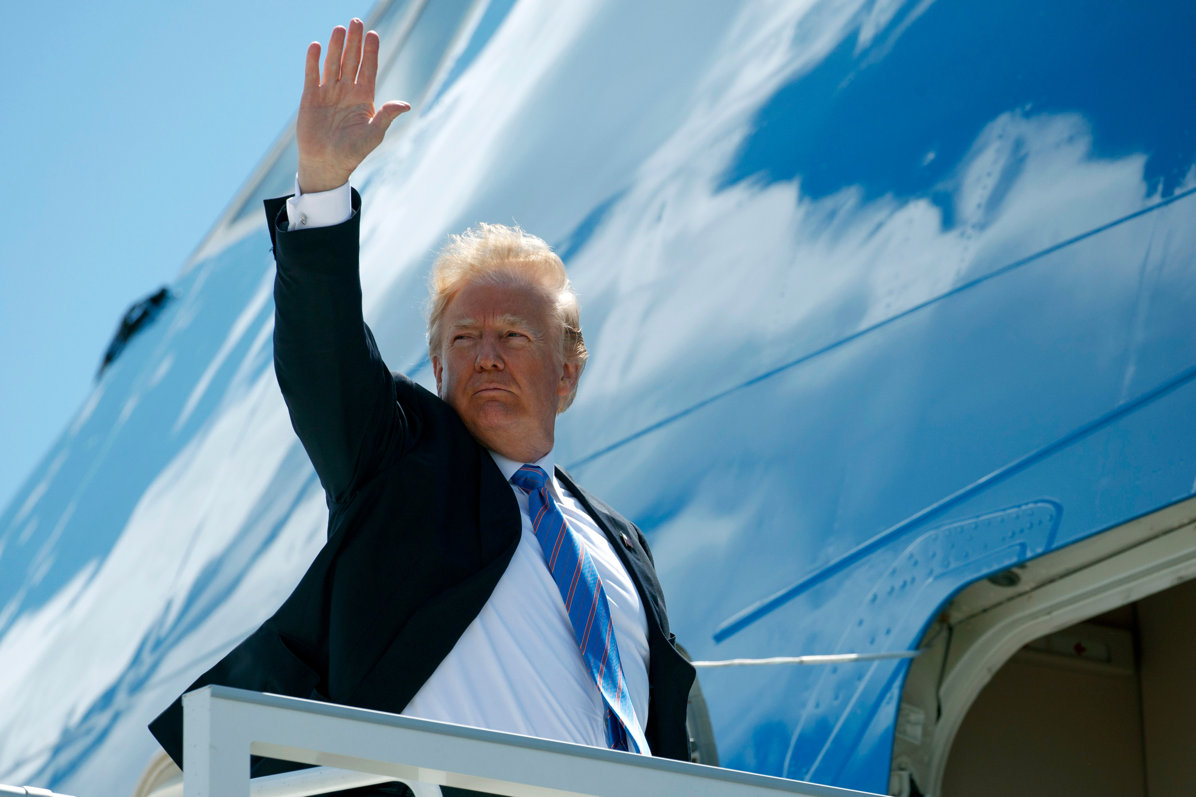 Donald Trump Leaves G7 Summit