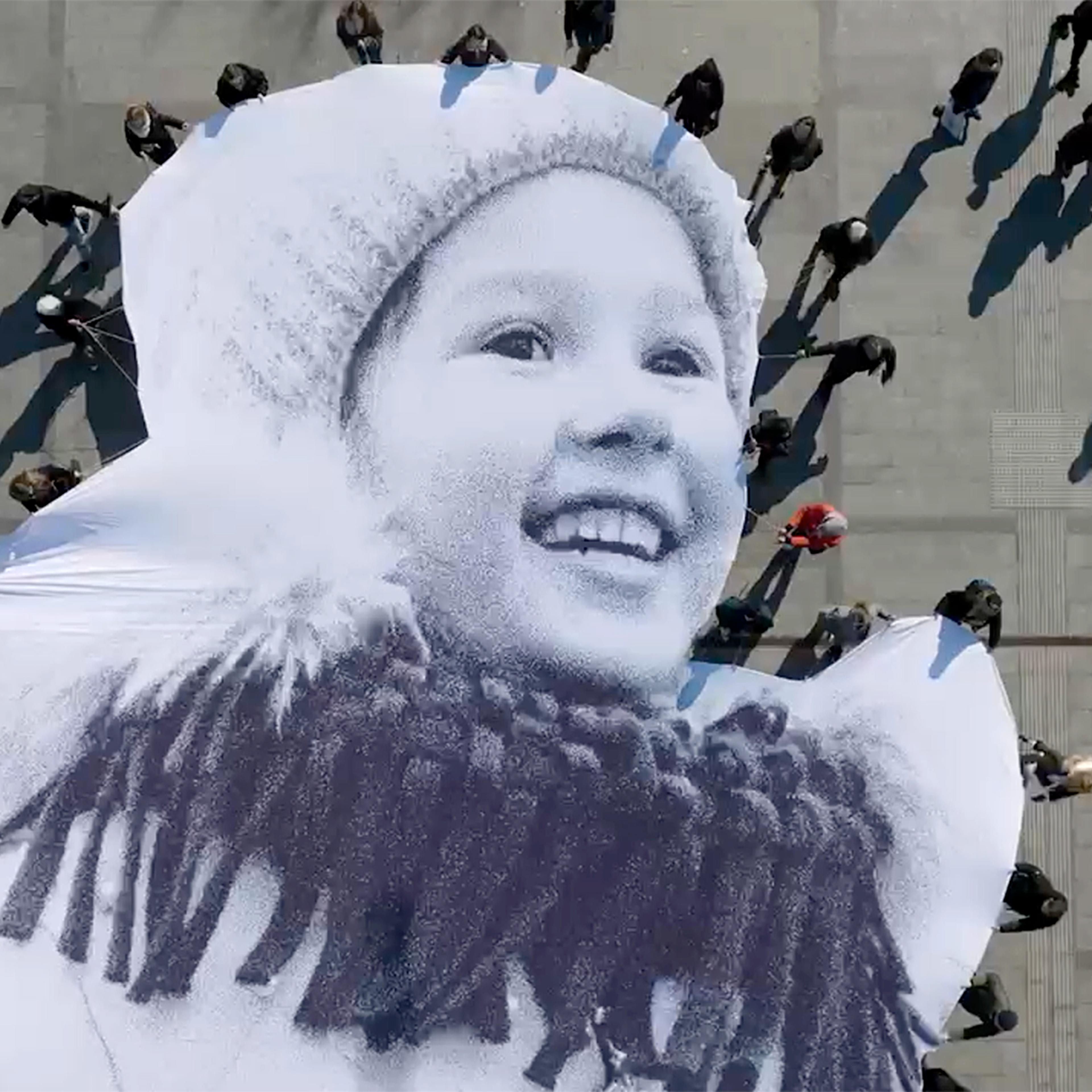 A drone was used to capture the cover image on March 14 in Lviv