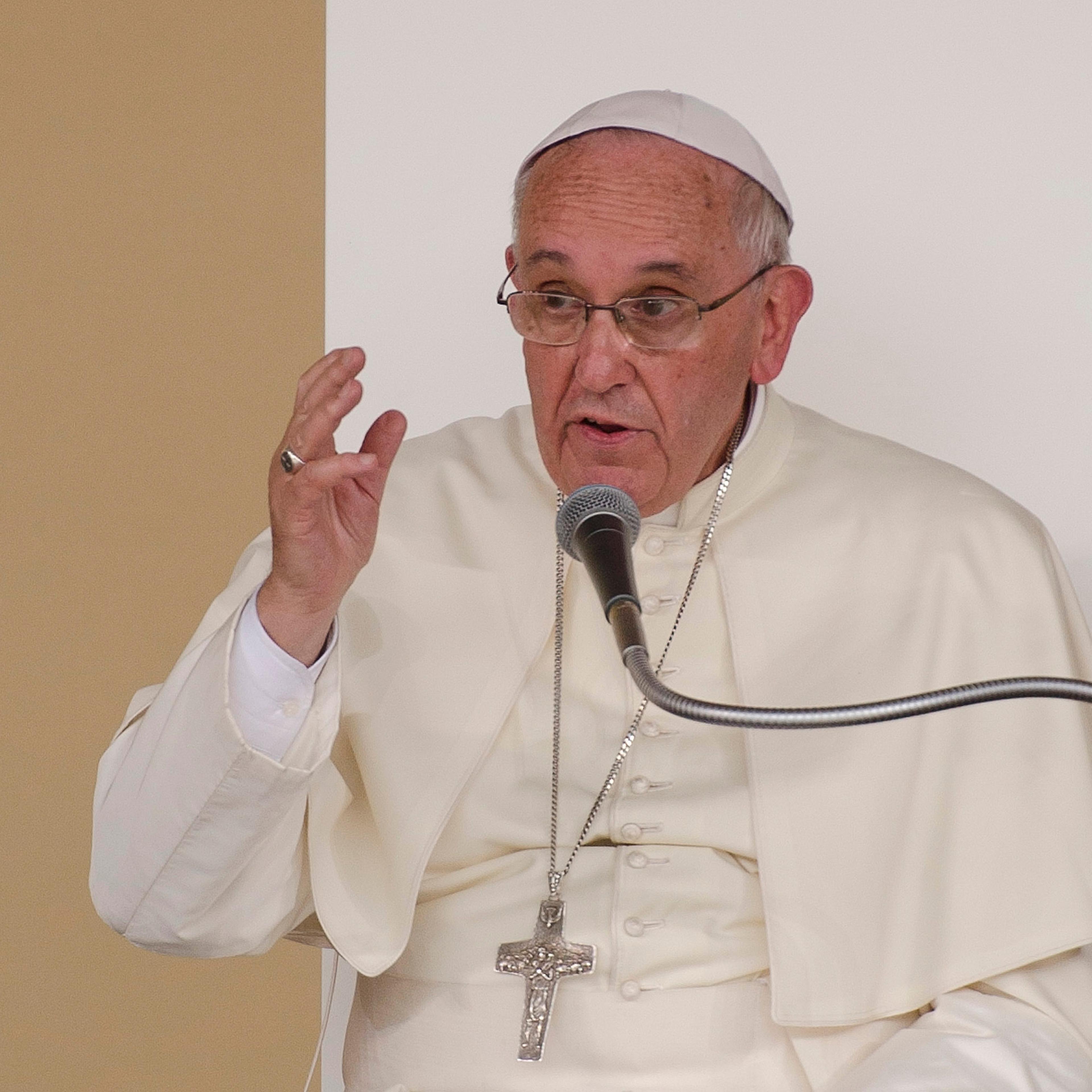 Pope Francesco meets the young in Piazza Vittorio Emanuele in Turin