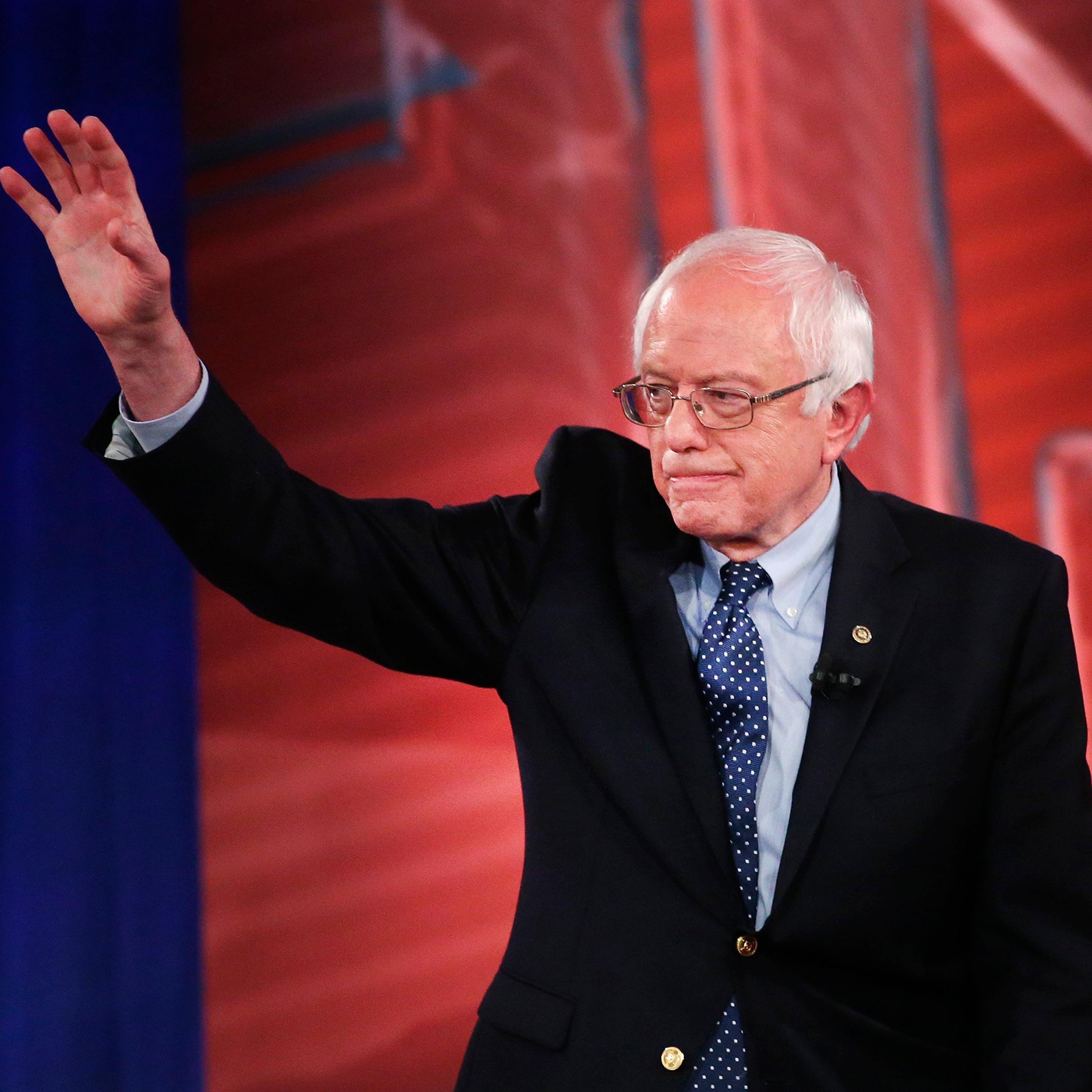 Democratic presidential candidate Sen. Bernie Sanders participates in a town hall hosted by CNN at the University of South Carolina in Columbia, Feb. 23, 2016.