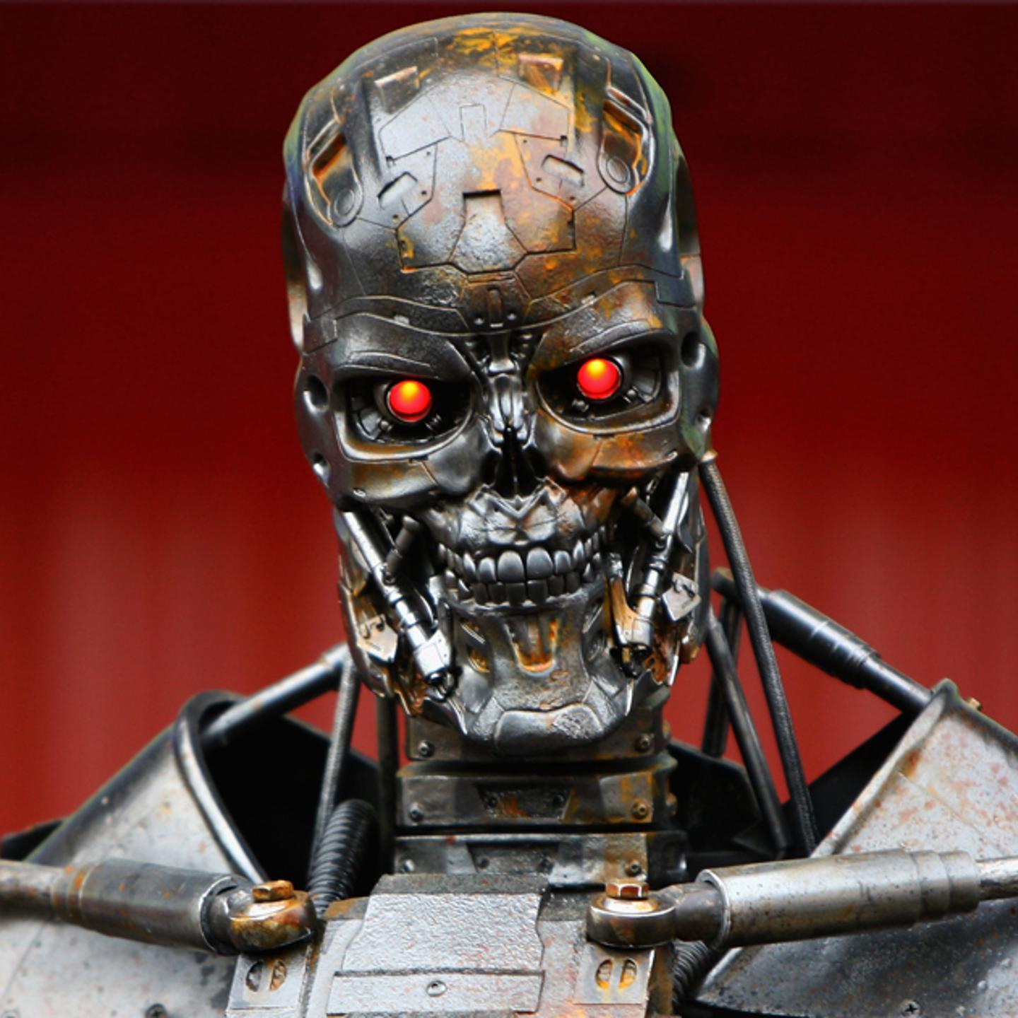 The Terminator robot is seen in the paddock following qualifying for the Spanish Formula One Grand Prix at the Circuit de Catalunya in Barcelona on May 9, 2009 .