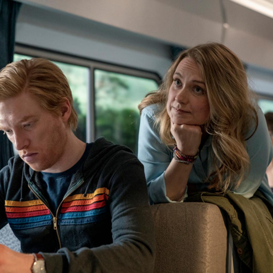 Domhnall Gleeson and Merritt Wever in 'Run'