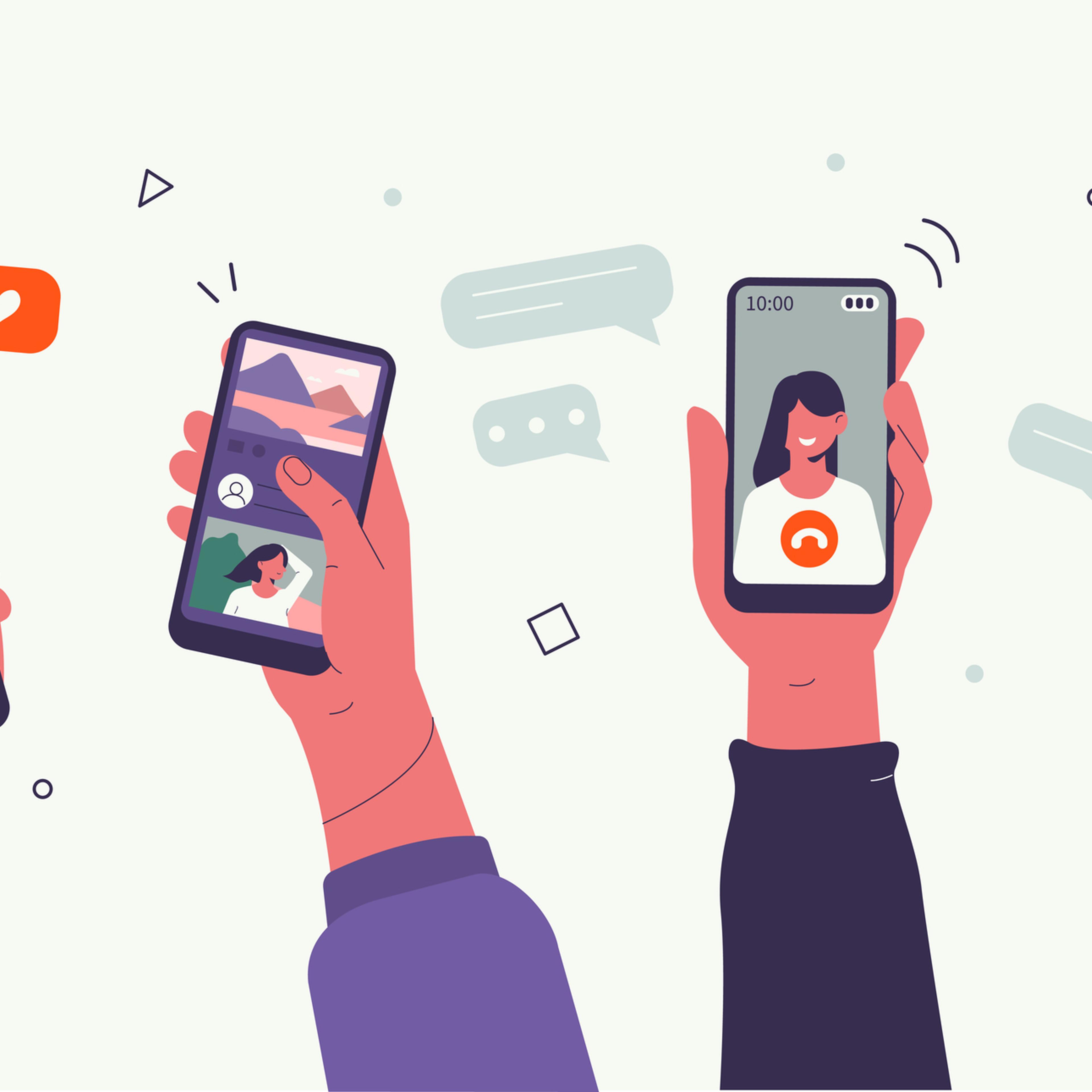 Making friends on an app