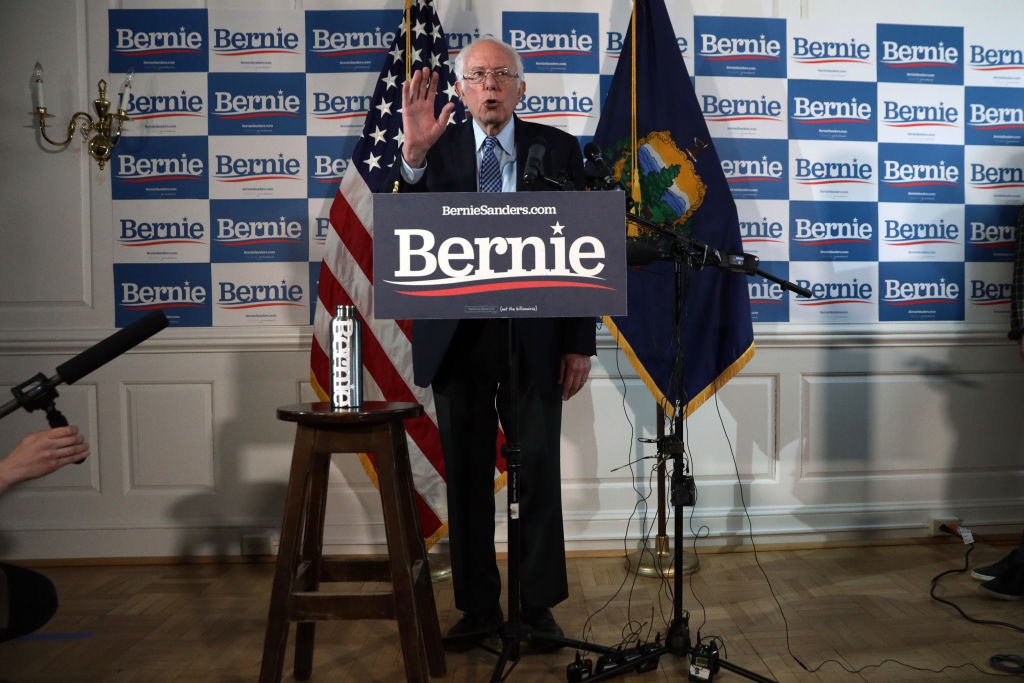 Presidential Candidate Bernie Sanders Holds Press Briefing In Vermont
