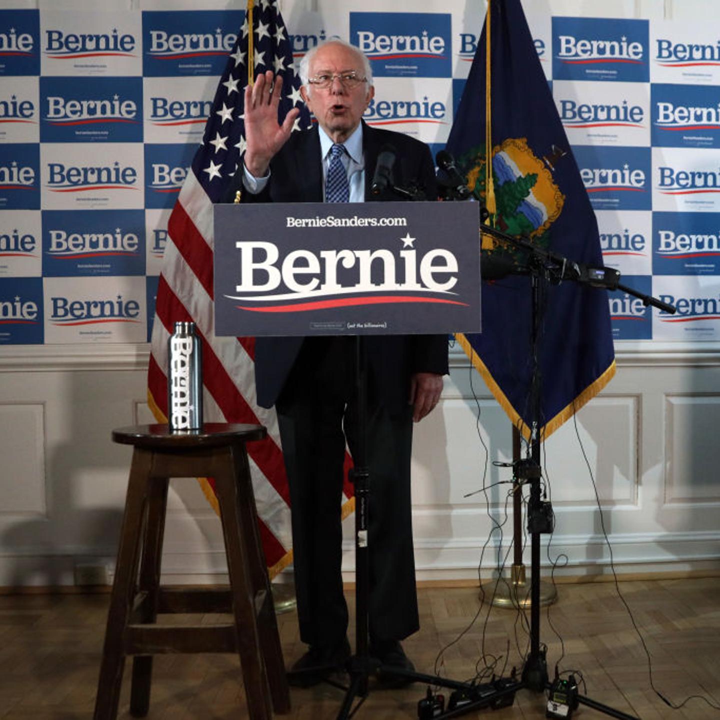 Presidential Candidate Bernie Sanders Holds Press Briefing In Vermont