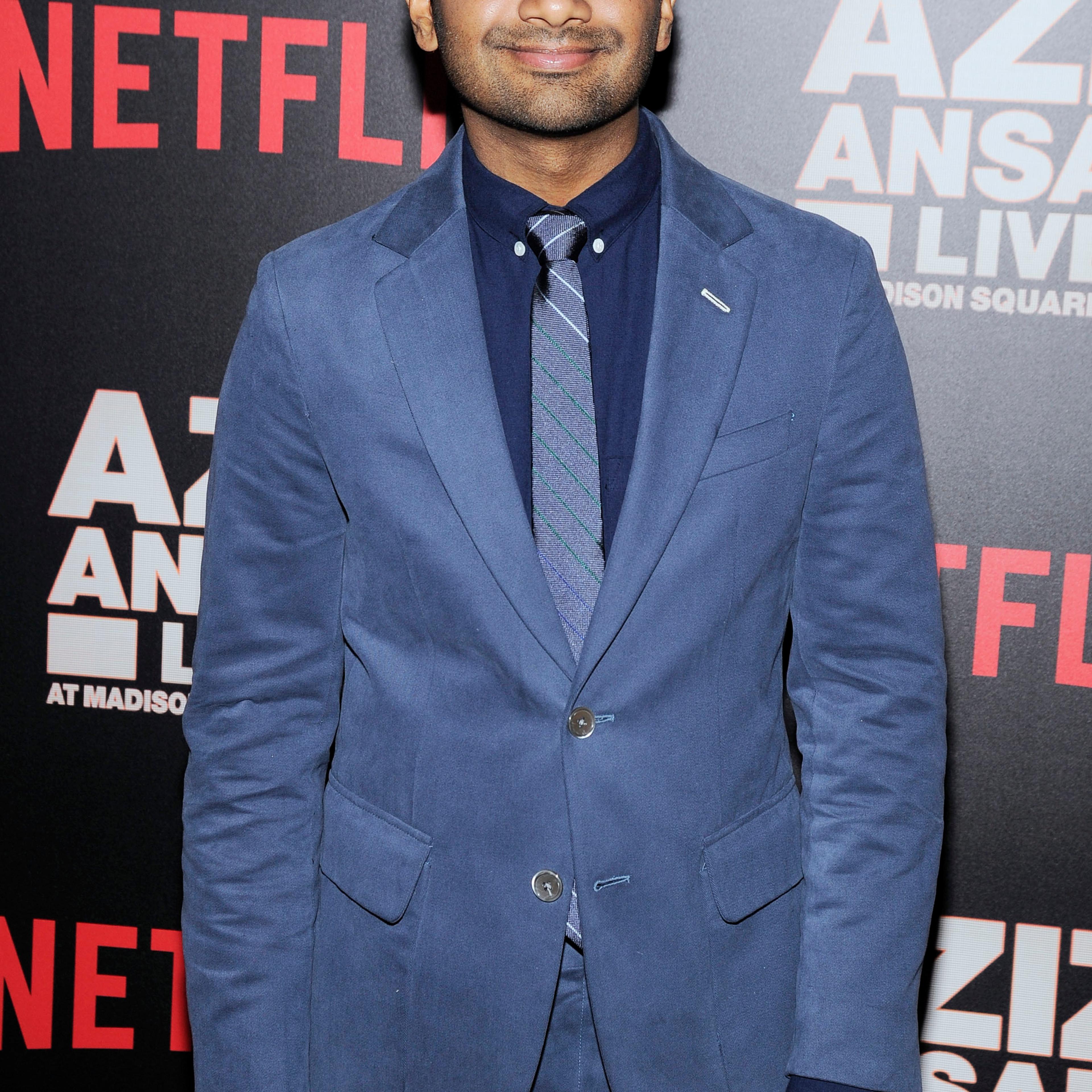 Aziz Ansari at "NETFLIX hosts premiere of Aziz Ansari: Live at Madison Square Garden" in New York City on March 6, 2015.