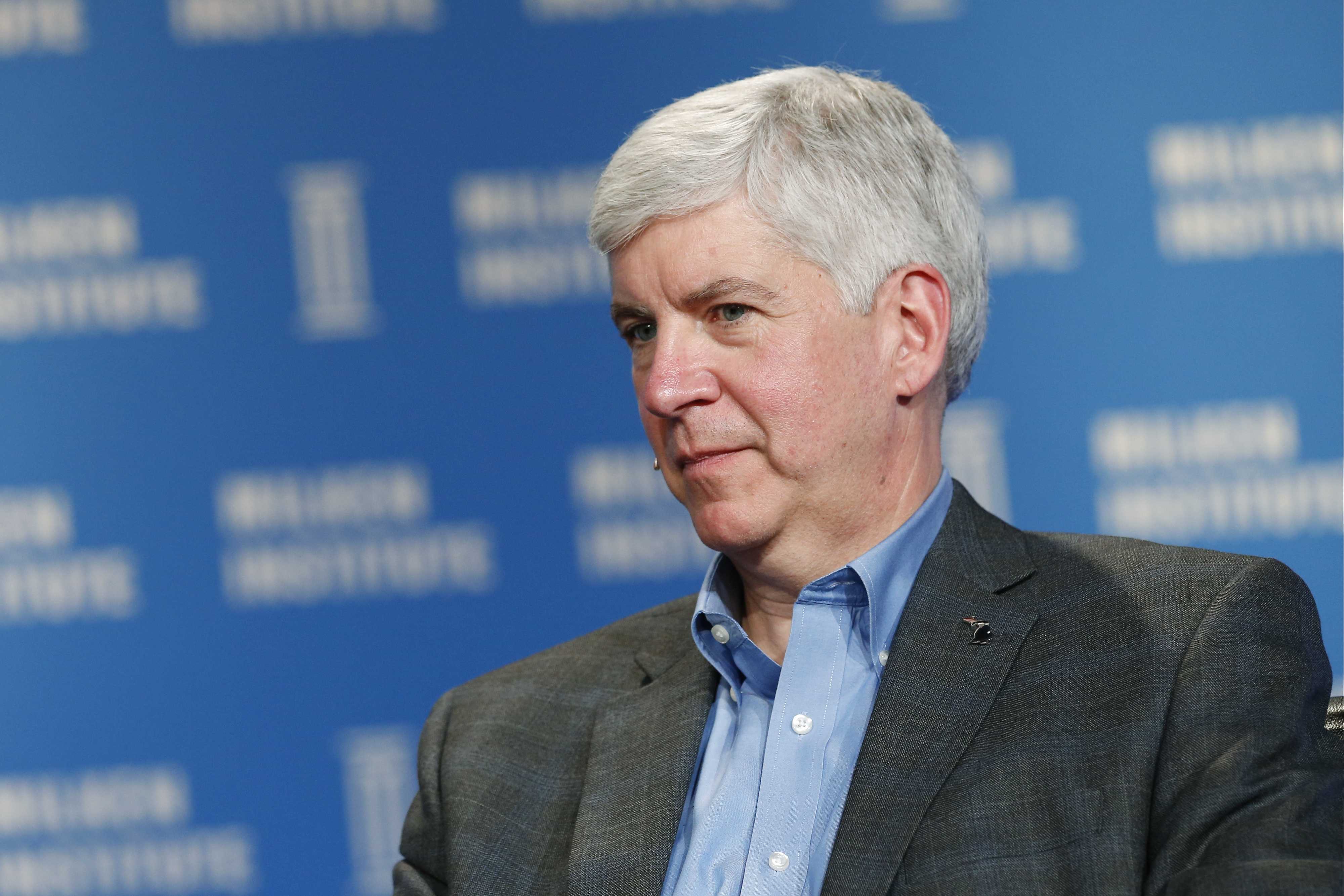 Rick Snyder, governor of Michigan, attends the annual Milken Institute Global Conference in Beverly Hills, Calif., on April 27, 2015.