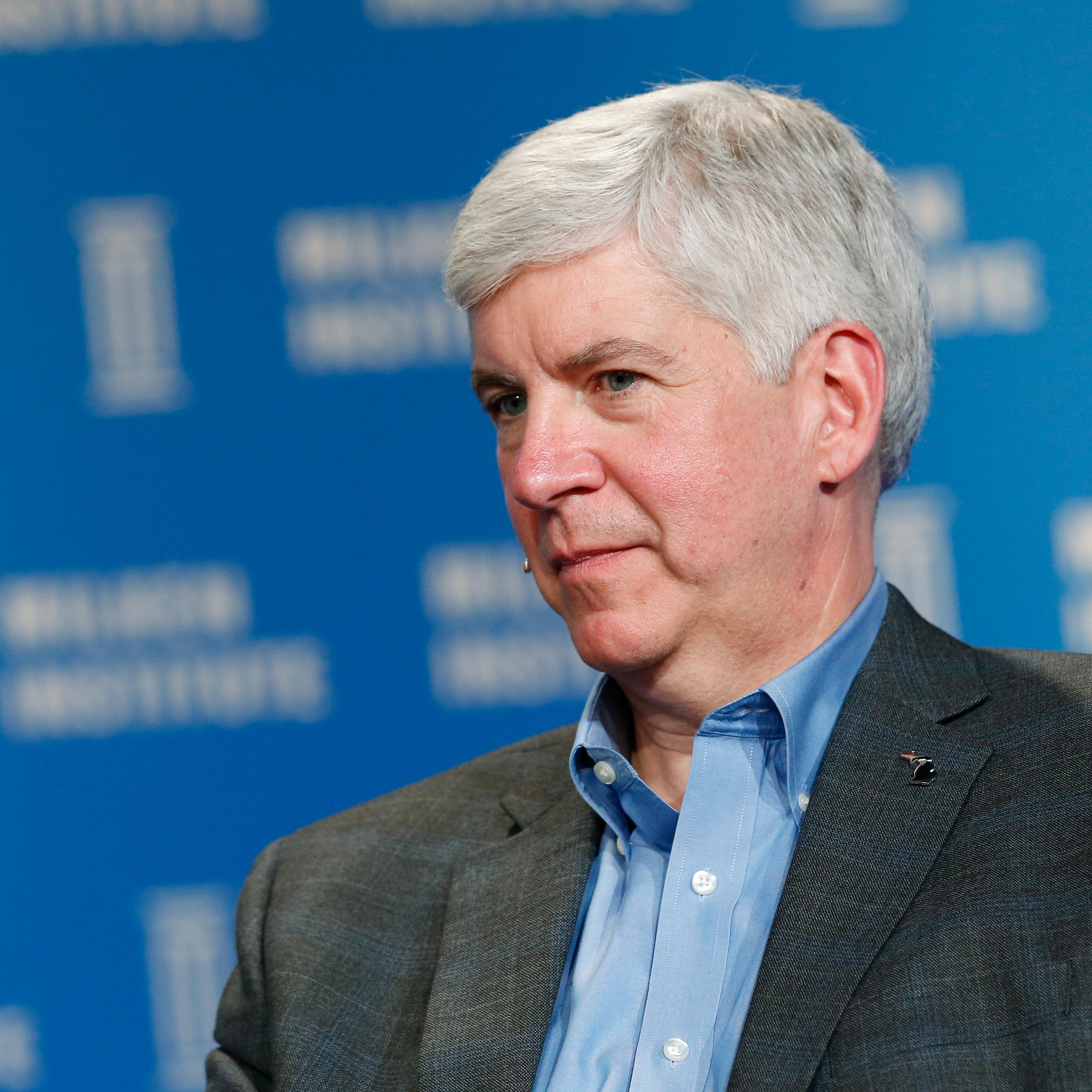 Rick Snyder, governor of Michigan, attends the annual Milken Institute Global Conference in Beverly Hills, Calif., on April 27, 2015.