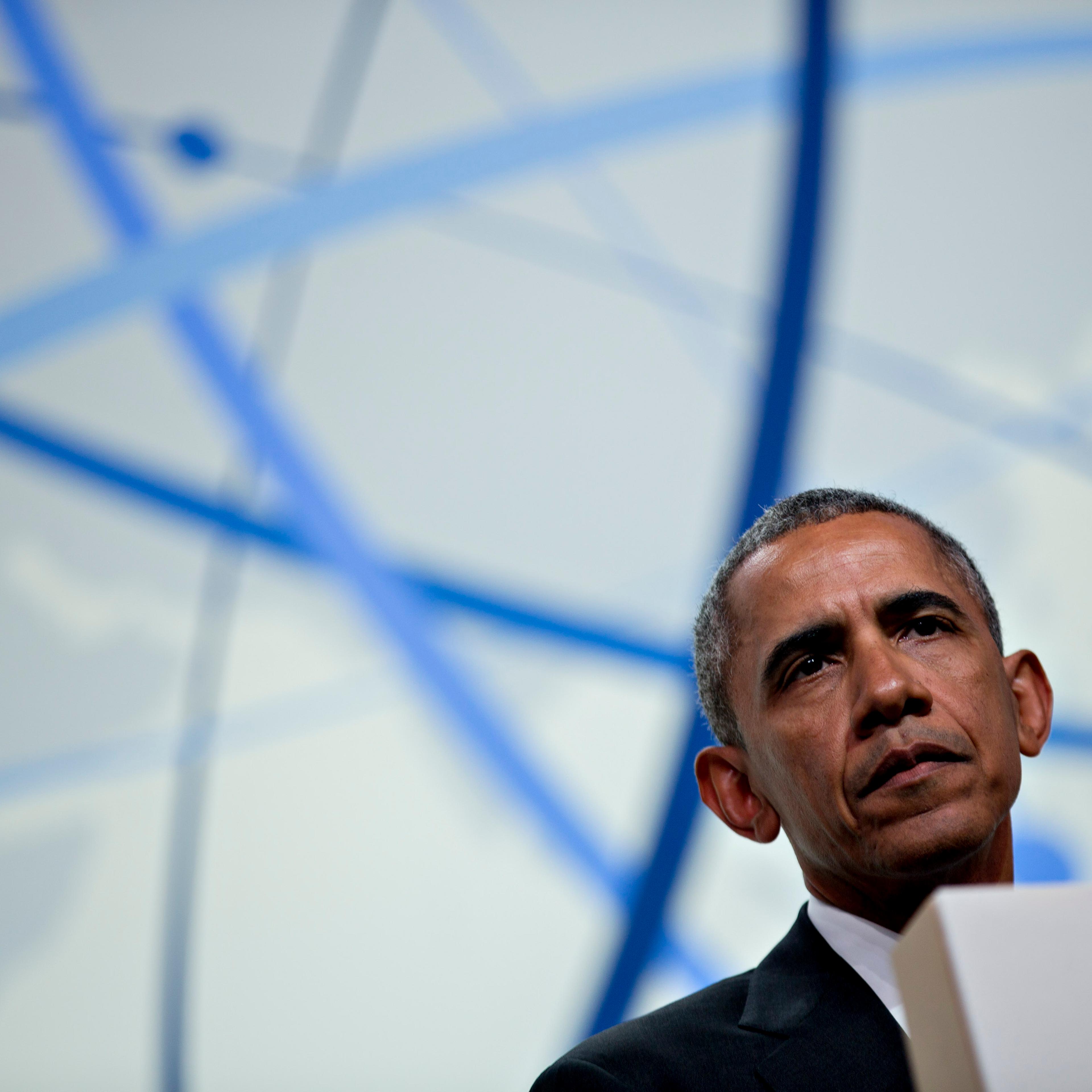 President Barack Obama arrives to speak during a closing session at the Nuclear Security Summit April 1, 2016 in Washington, D.C.