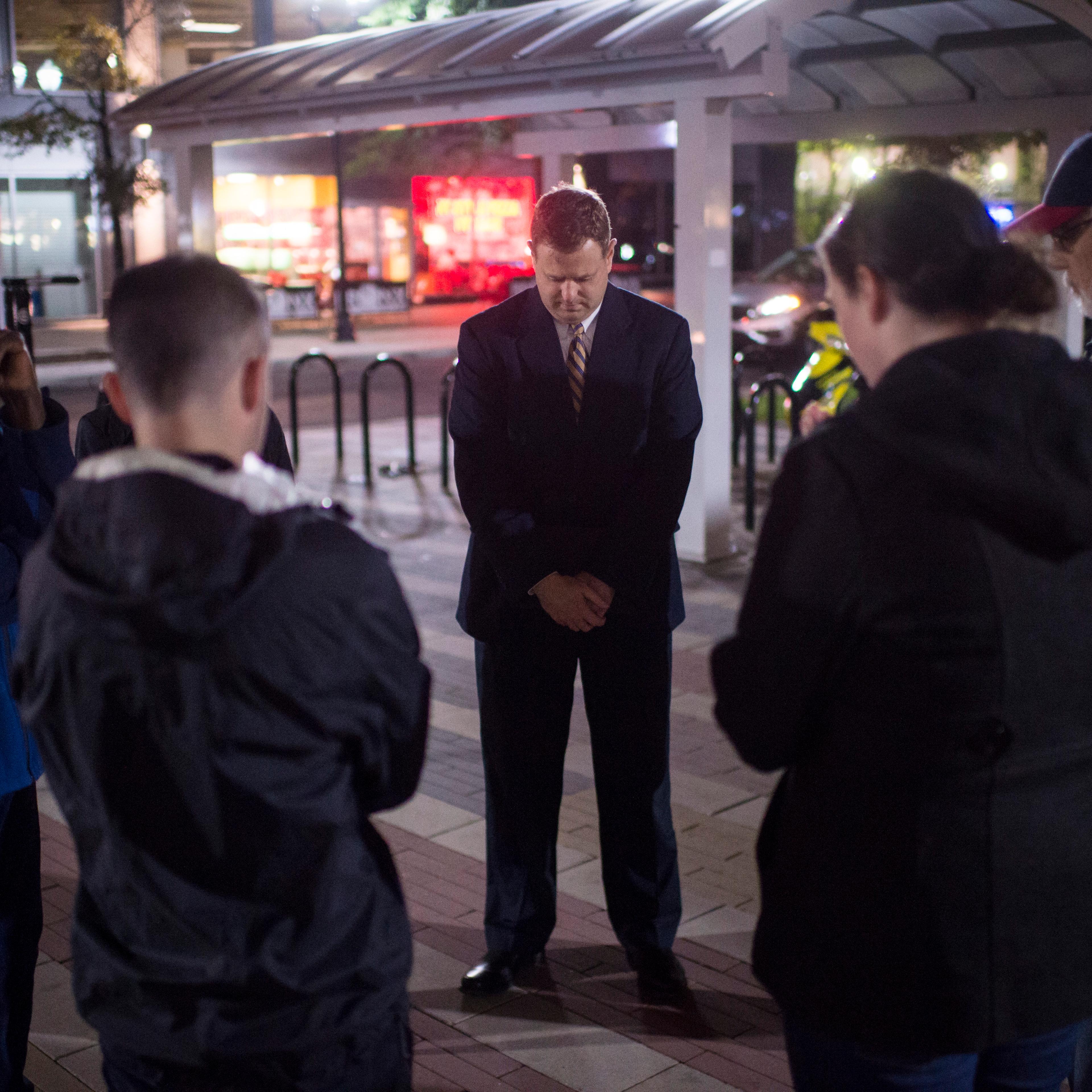 Anti-death penalty vigil in reaction to the planned execution of Alfredo Prieto, a serial murderer who claims he is intellectually disabled and therefore ineligible for the death penalty.