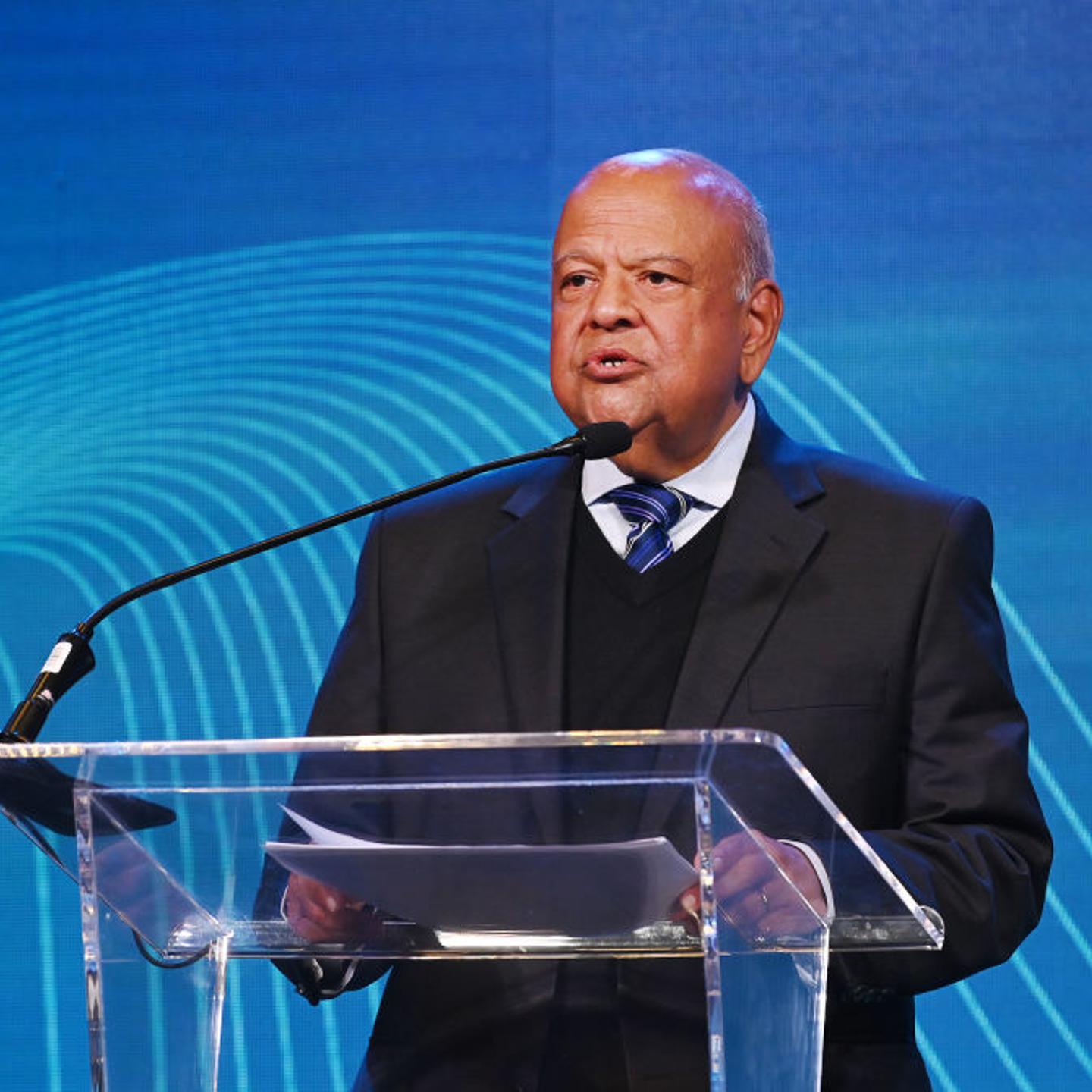 Pravin Gordhan speaks at the China-South Africa New Energy Investment And Co-operation Conference in Johannesburg, South Africa, on June 13, 2023.