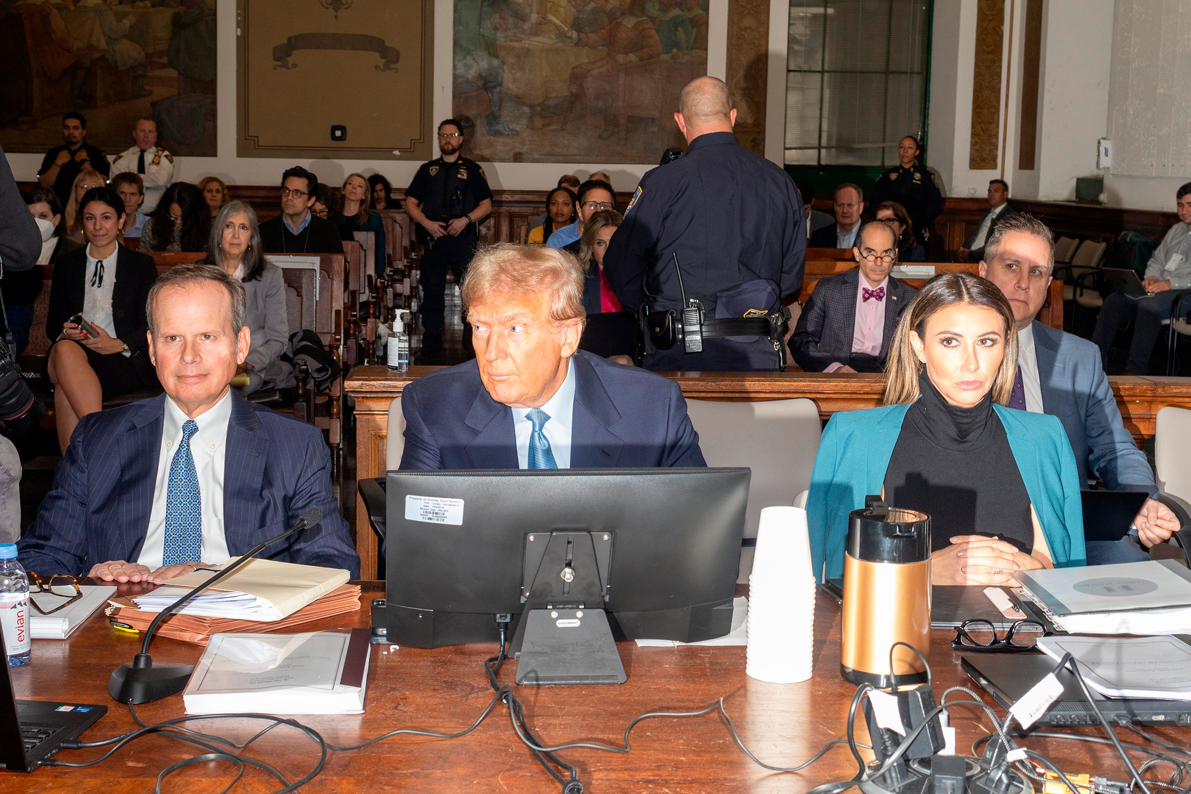 Trump during a trial at New York State Supreme Court in New York, on Oct. 18, 2023.