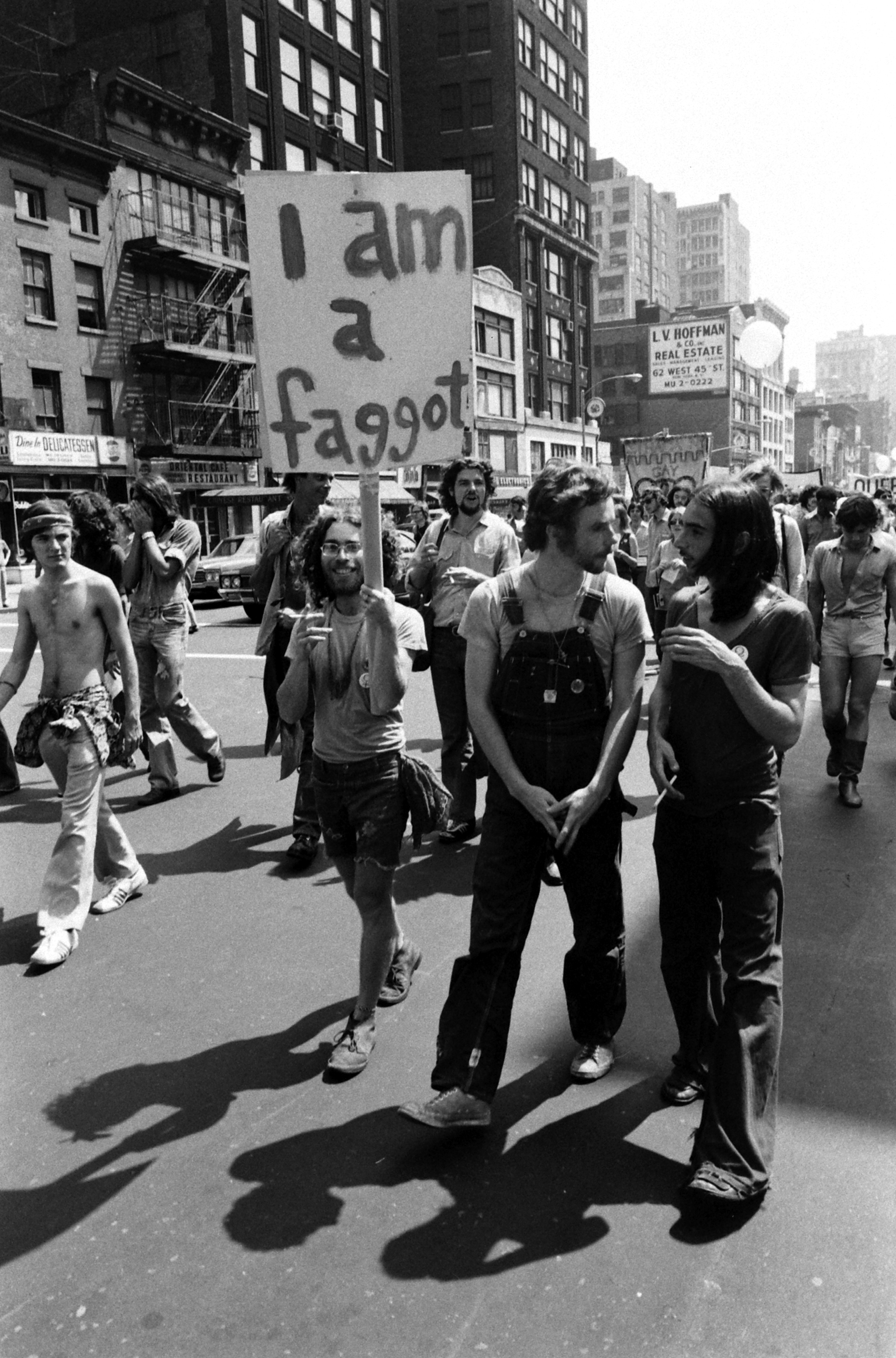 Gay rights protest, New York, 1971.