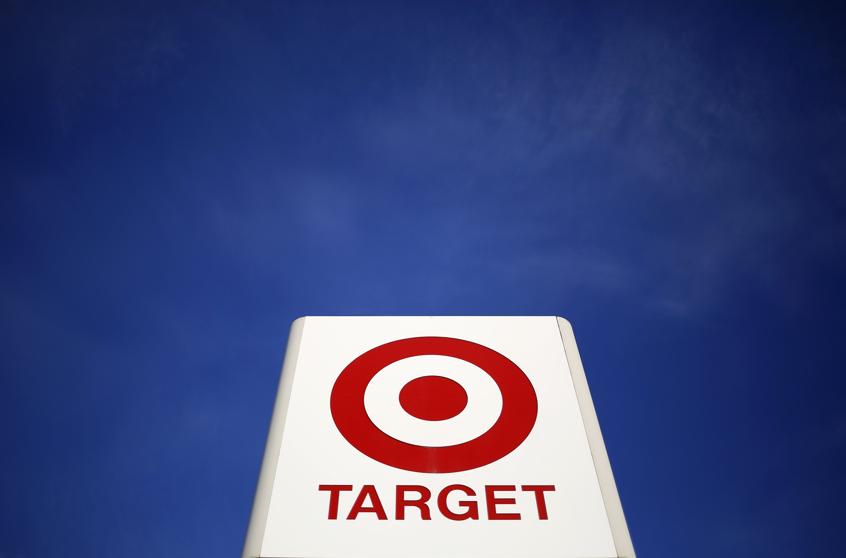 A sign for a Target store is seen in the Chicago suburb of Evanston, Illinois on Feb. 10, 2015.