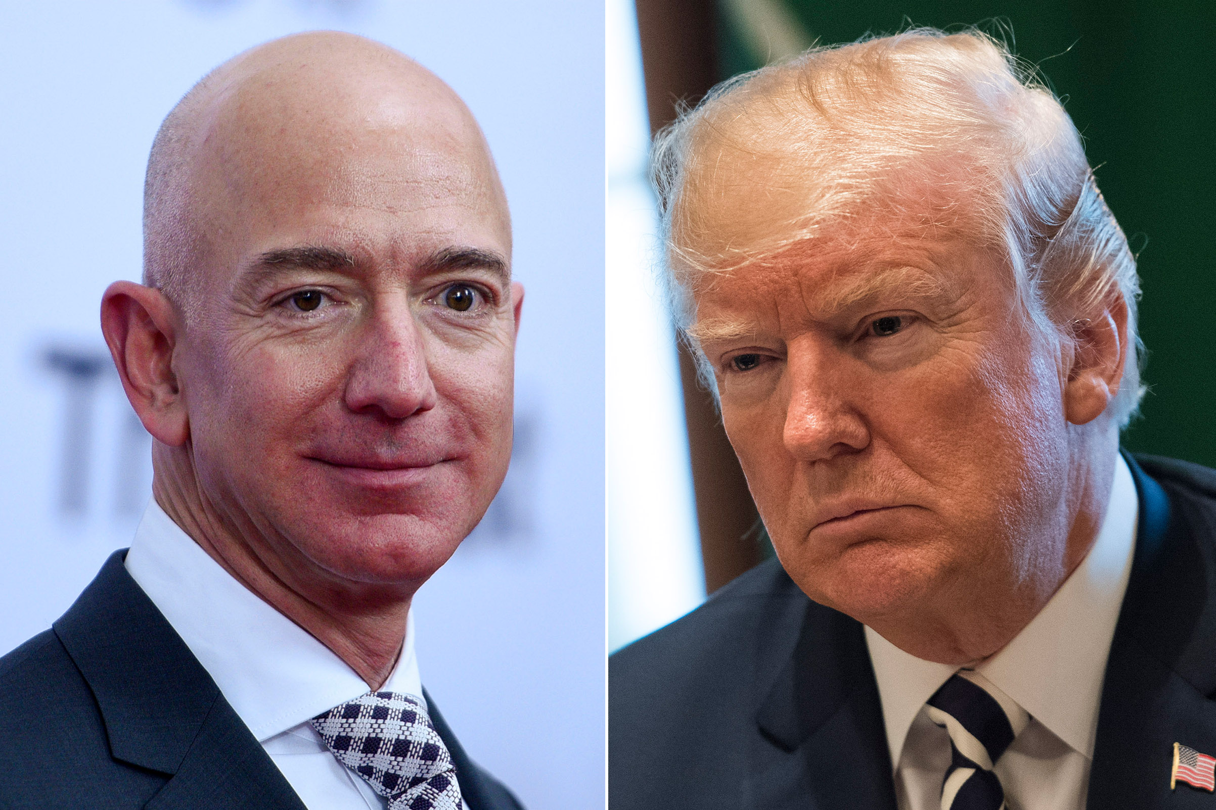 Jeff Bezos and Donald Trump