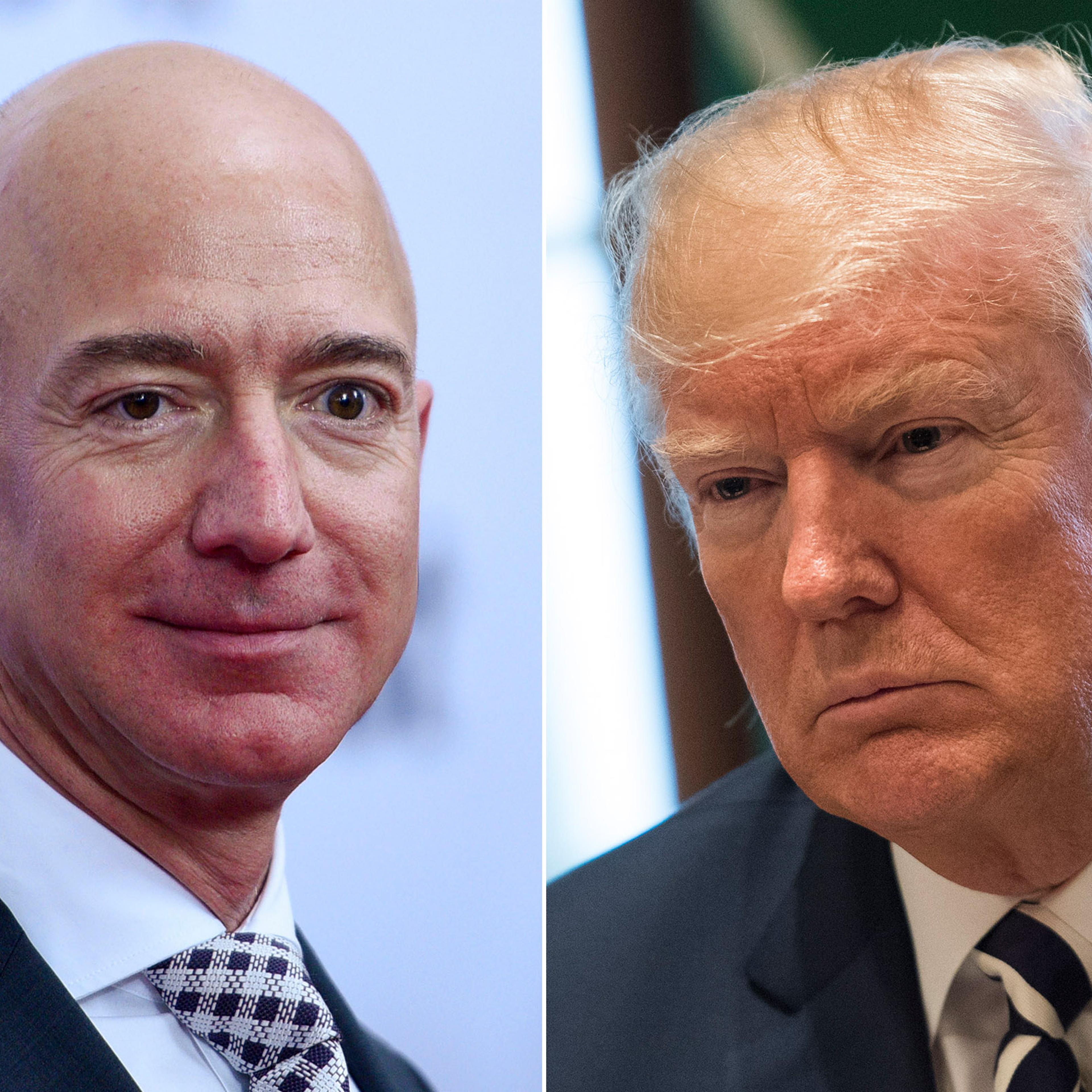 Jeff Bezos and Donald Trump