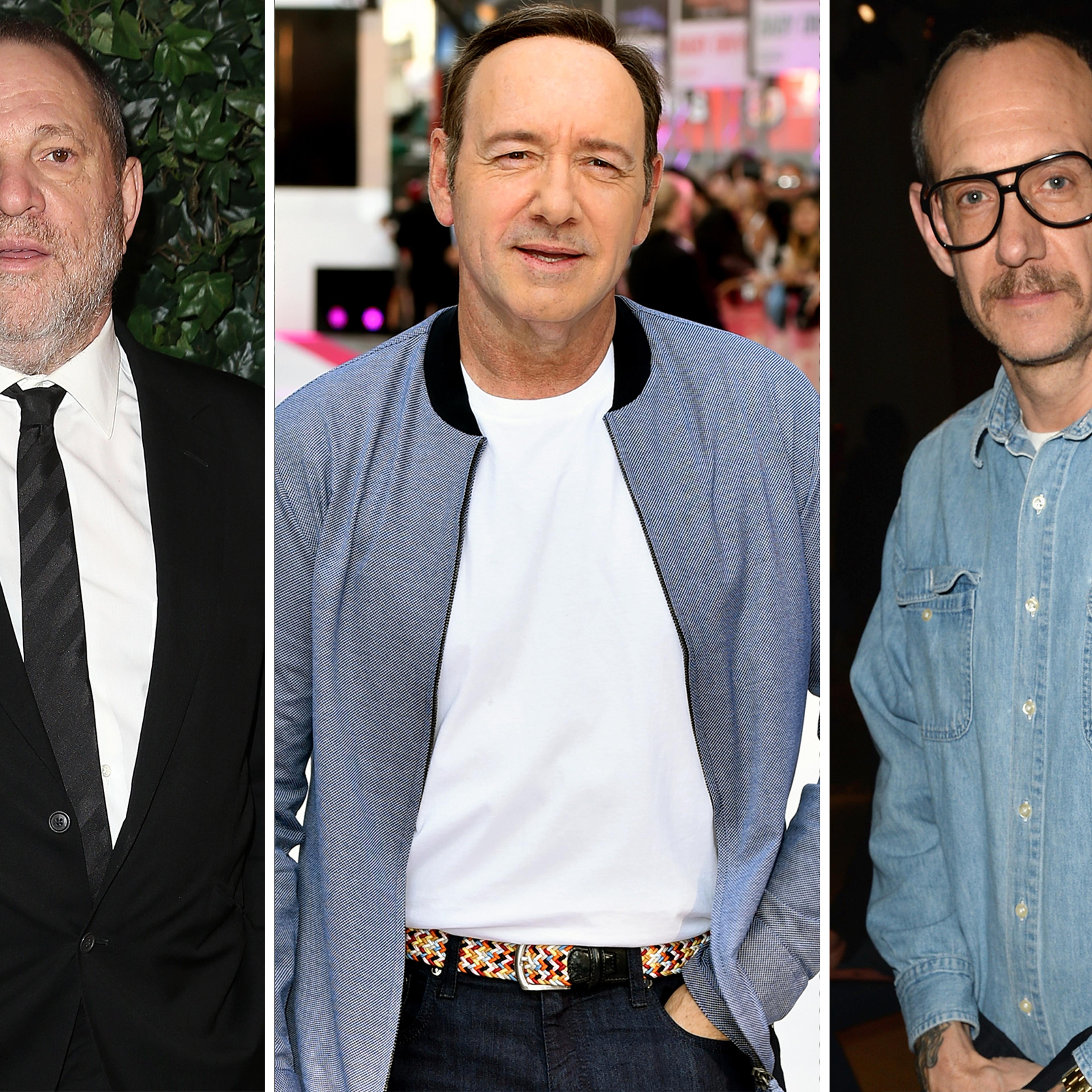 From left: Harvey Weinstein, Kevin Spacey and Terry Richardson