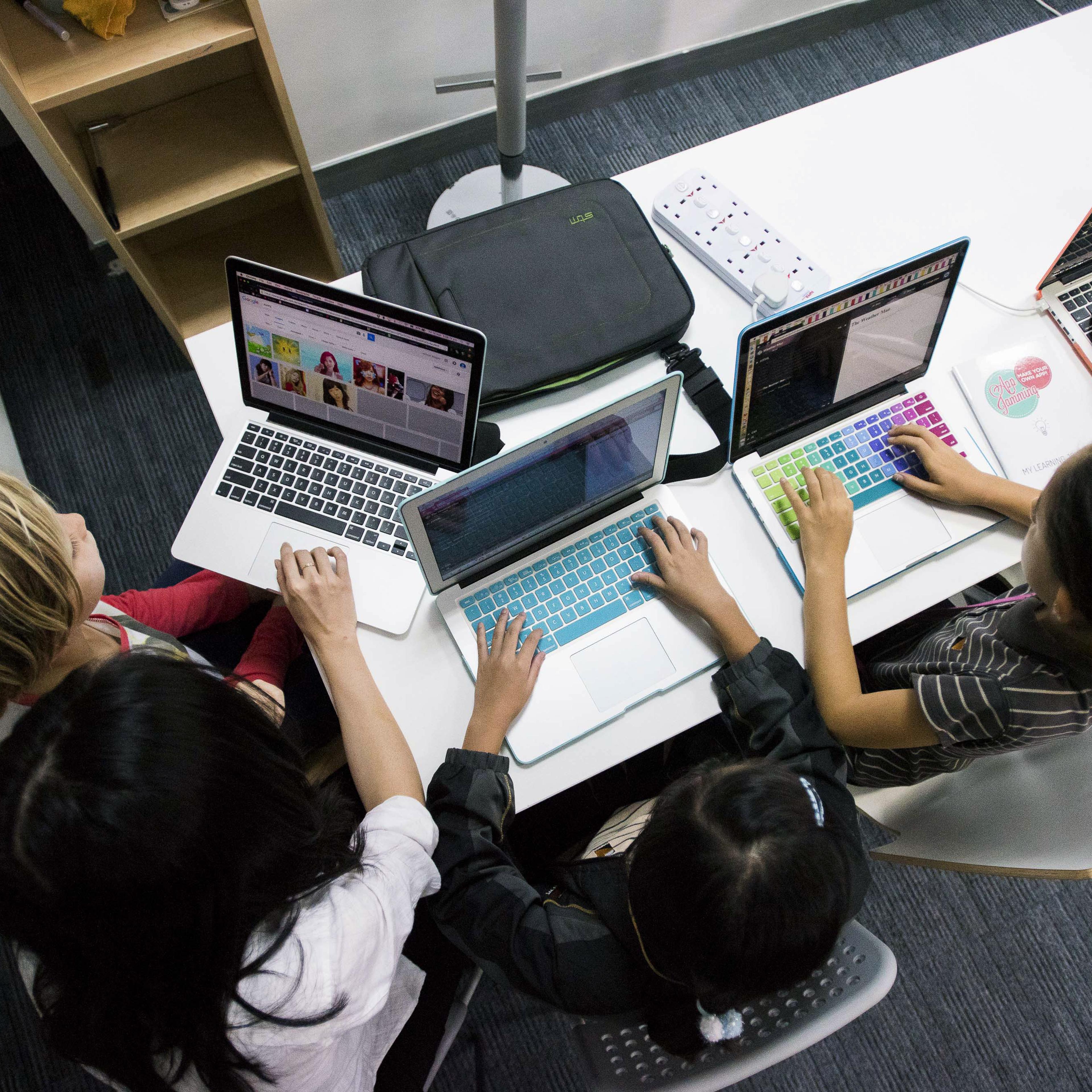 Students Attend Coding Class At The First Code Academy