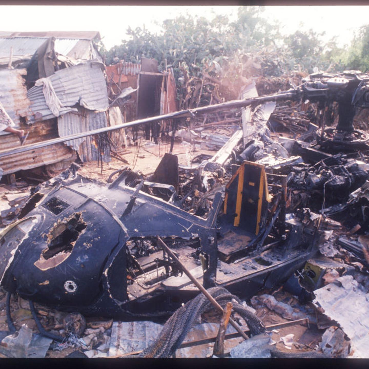 Somali Kids Play On Downed US Helicopter